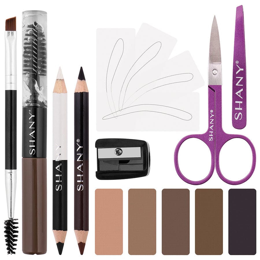 Brow Chicka Brow Eyebrow Makeup Set - 17 Piece Kit for Perfect Eyebrows | Professional Eyebrow Styling, Shaping & Grooming | Ideal for Daily Makeup, Salon Use & Special Occasions