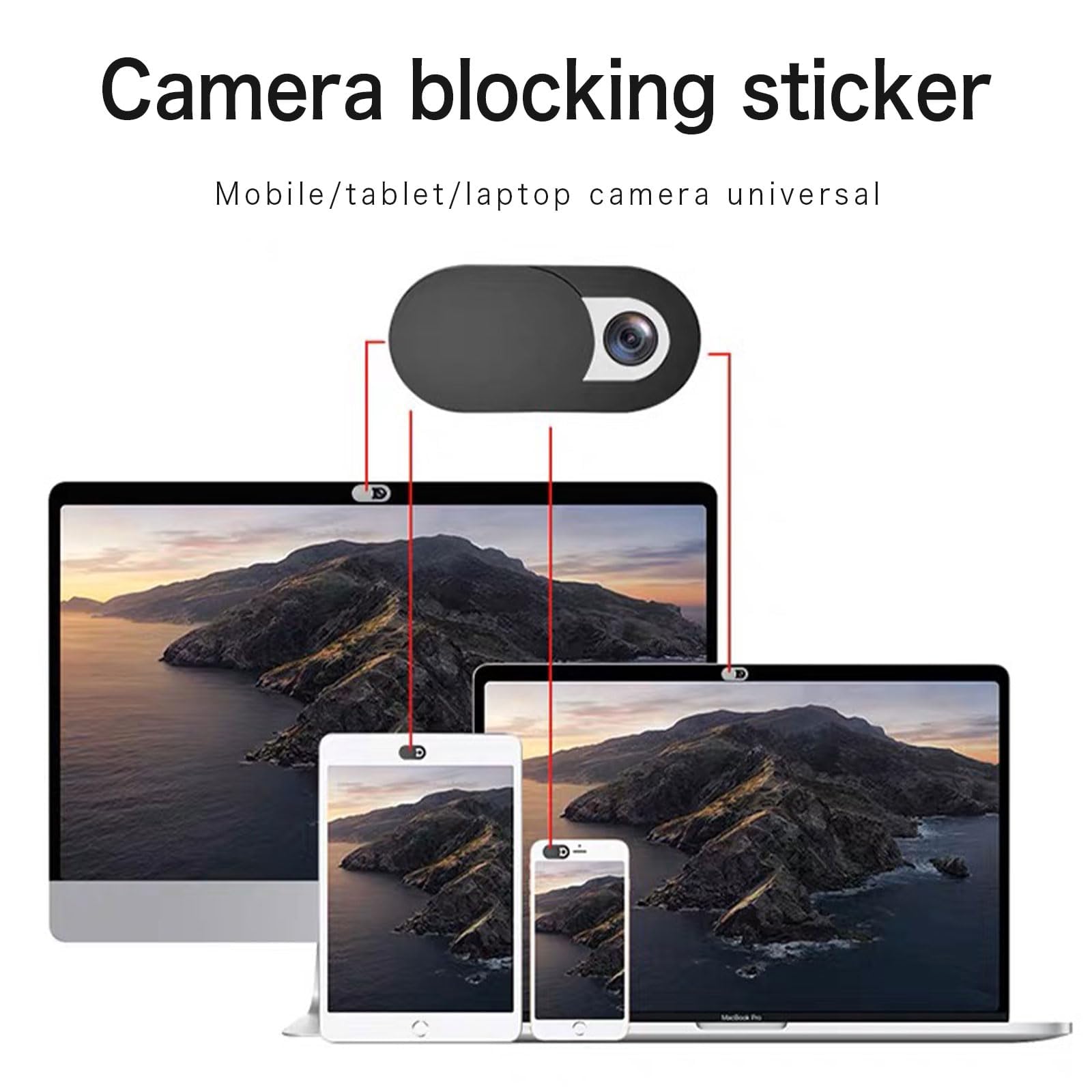 Ultra Thin 0.6mm Metal Webcam Cover Slider for Laptop, MacBook Pro/Air, iPad, Tablet, PC - Privacy Protection (2-Pack) - Perfect for Video Calls, Online Meetings & Security Conscious Users