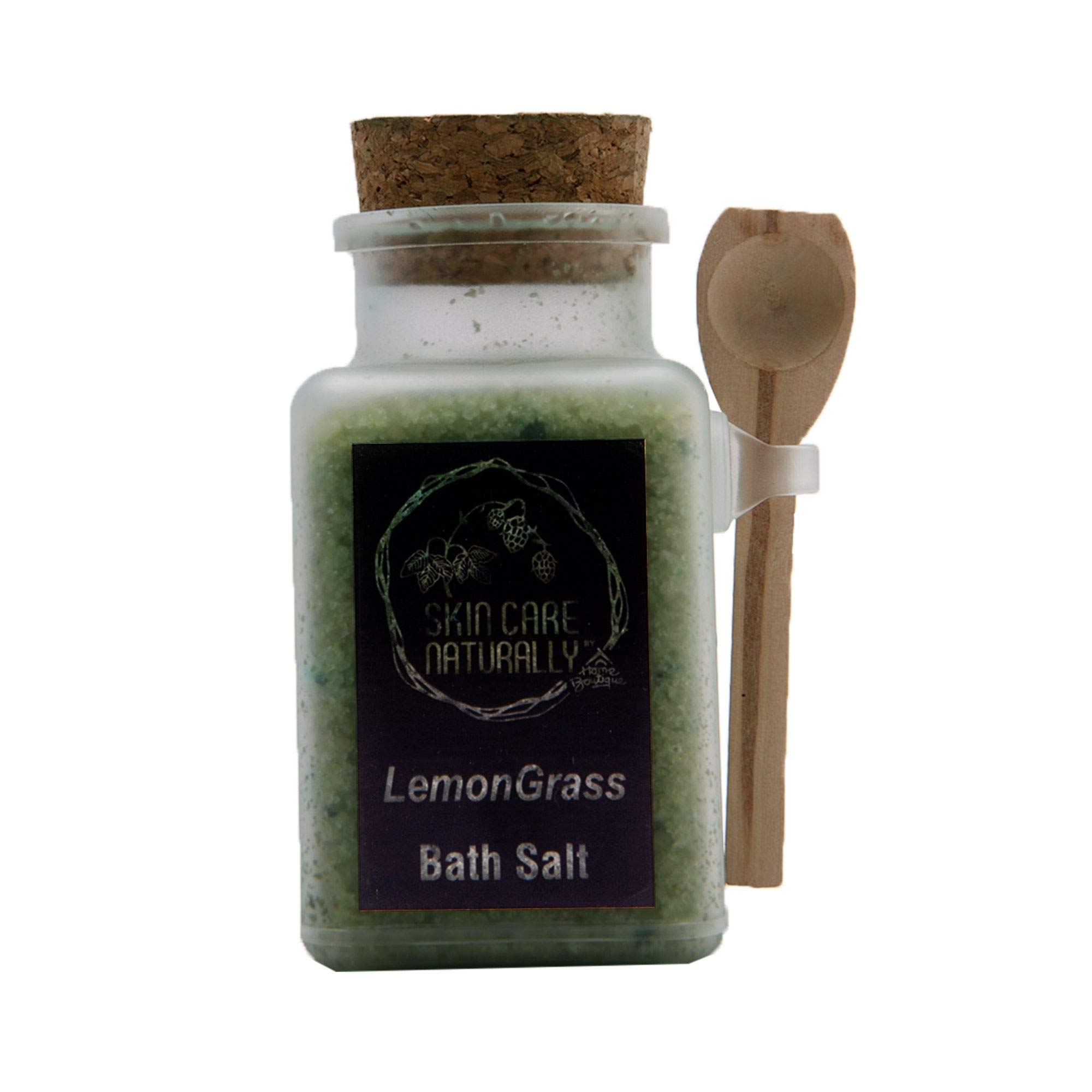 Natural Epsom Bath Salts with Lemongrass Essential Oil - 200g Muscle Relaxation & Pain Relief for Stress, Soreness & Spa-Like Experience at Home