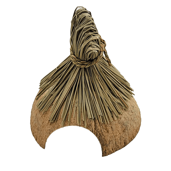 Natural Moss Hollow Coconut Hut - Handmade Bird House for Garden Decor, Outdoor Wildlife Shelter, Perfect for Birds & Small Animals | Ideal for Backyard, Patio & Garden Use