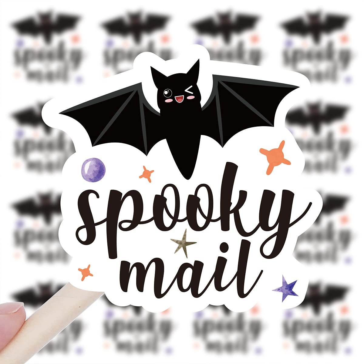 240 PCS Halloween Bat Spooky Mail Stickers - Funny Small Business Envelope Seals for Packages, Handmade Goods & Bags - Perfect for Halloween Themed Shops, DIY Crafts & Gift Wrapping
