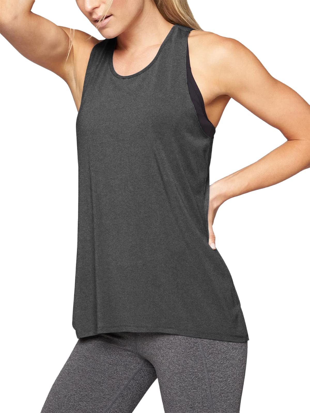 Women's Workout Tops - Mippo Yoga Athletic Tank Tops for Gym, Running & Summer Fitness | Breathable & Comfortable Activewear for Yoga, Pilates & Cardio