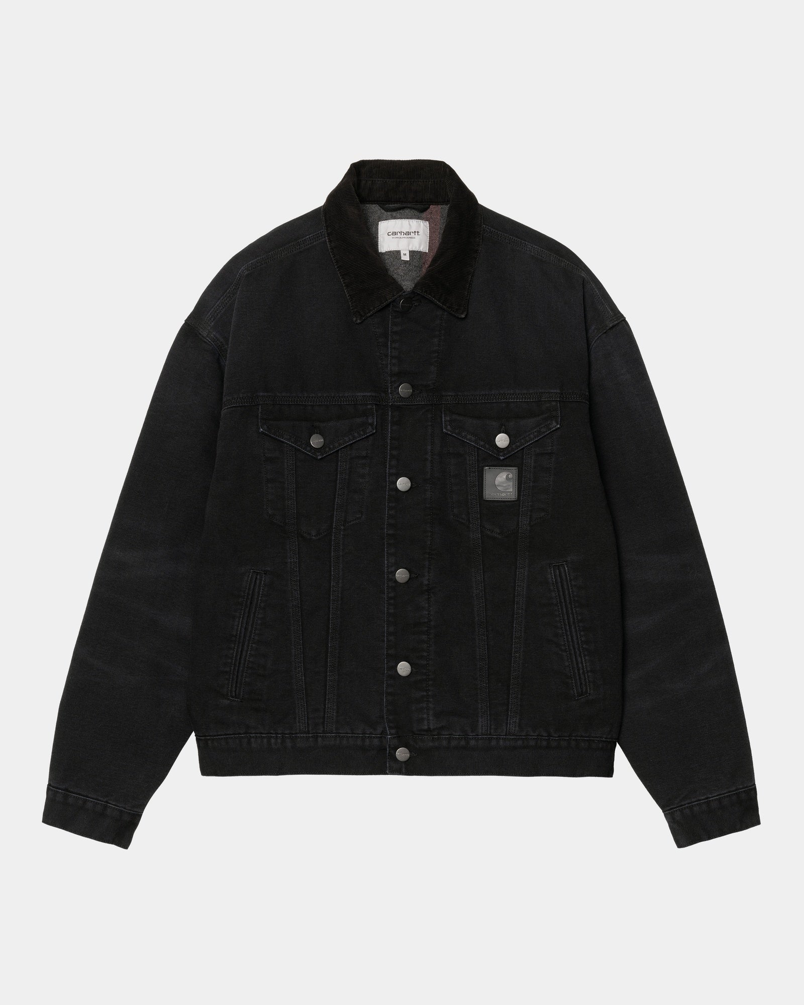 Dayton Trucker Jacket for Men - Black Stone Canvas Denim Jacket | Vintage Workwear Style | Perfect for Casual Outfits, Outdoor Adventures & Motorcycle Rides