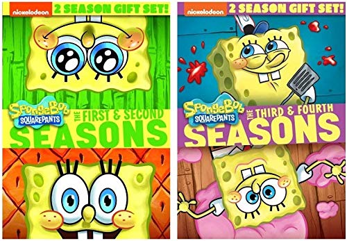 SpongeBob SquarePants Complete Seasons 1-4 DVD Set | Classic Animated Comedy Series for Kids & Adults | Perfect for Family Movie Nights & Birthday Gifts