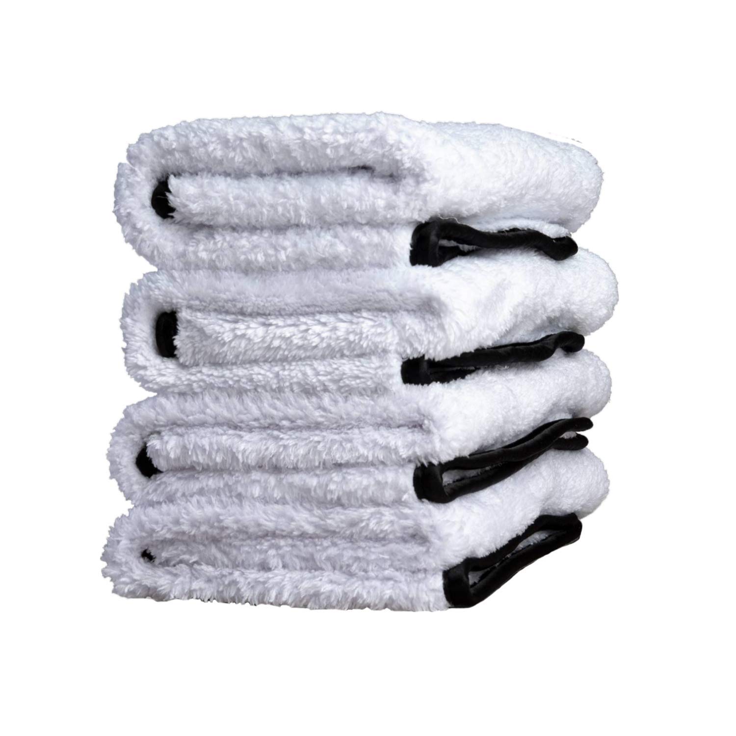 Adam's Polishes Premium Single Soft Microfiber Towel - Ultra Gentle for Delicate Car Finishes - Effortlessly Remove Wax & Polish (4 Pack) - Perfect for Detailing, Washing & Drying Luxury Vehicles