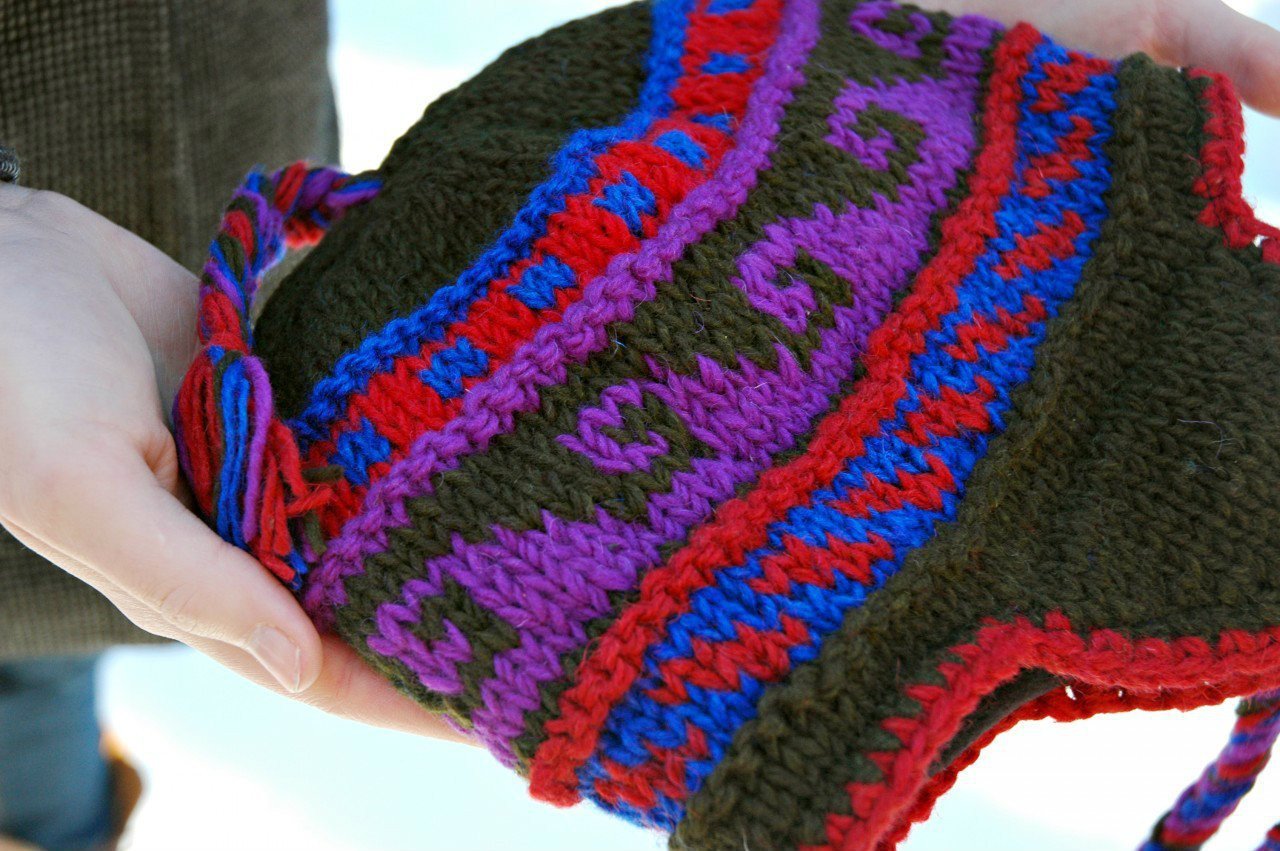 Handmade Tibetan Wool Winter Hat for Women & Men - Warm Multicolor Beanie for Cold Weather, Outdoor Activities & Travel