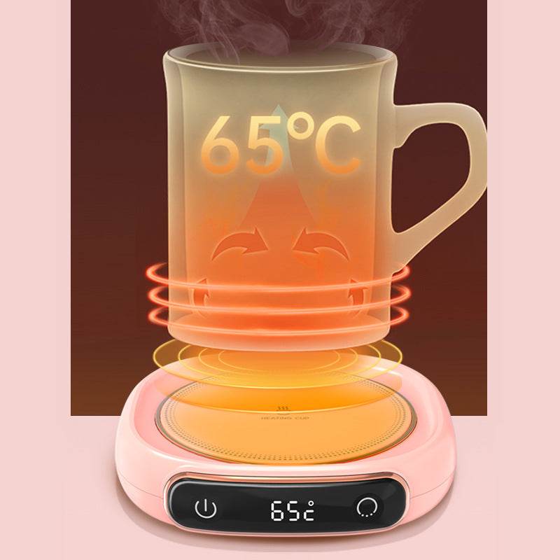 Smart Coffee Mug Warmer with LED Temperature Display - Perfect for Office, Home & Travel Use
