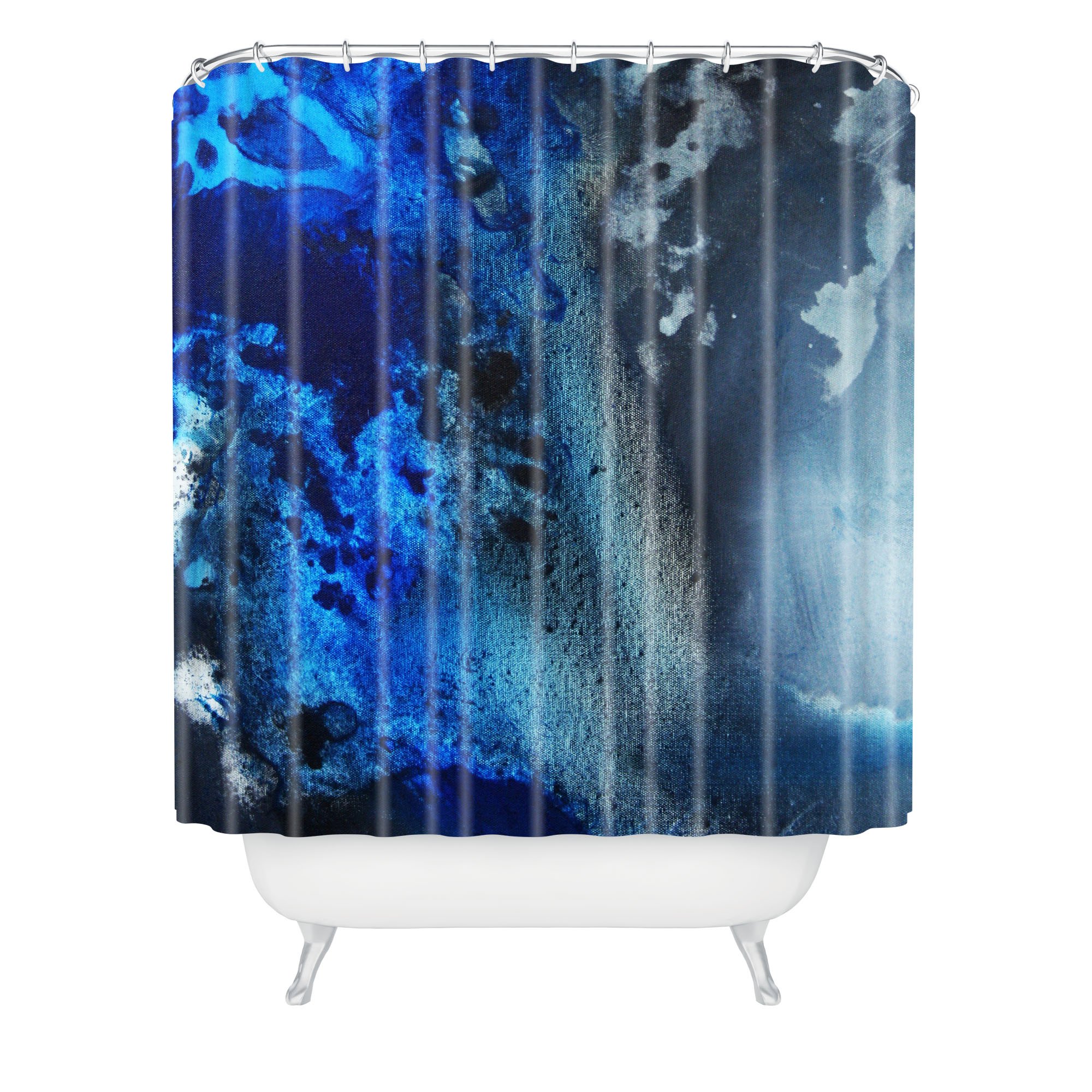 Deny Designs Madart Midnight 1 Shower Curtain - 69 x 72 Inches Waterproof Bathroom Decor - Perfect for Modern & Bohemian Style Bathrooms