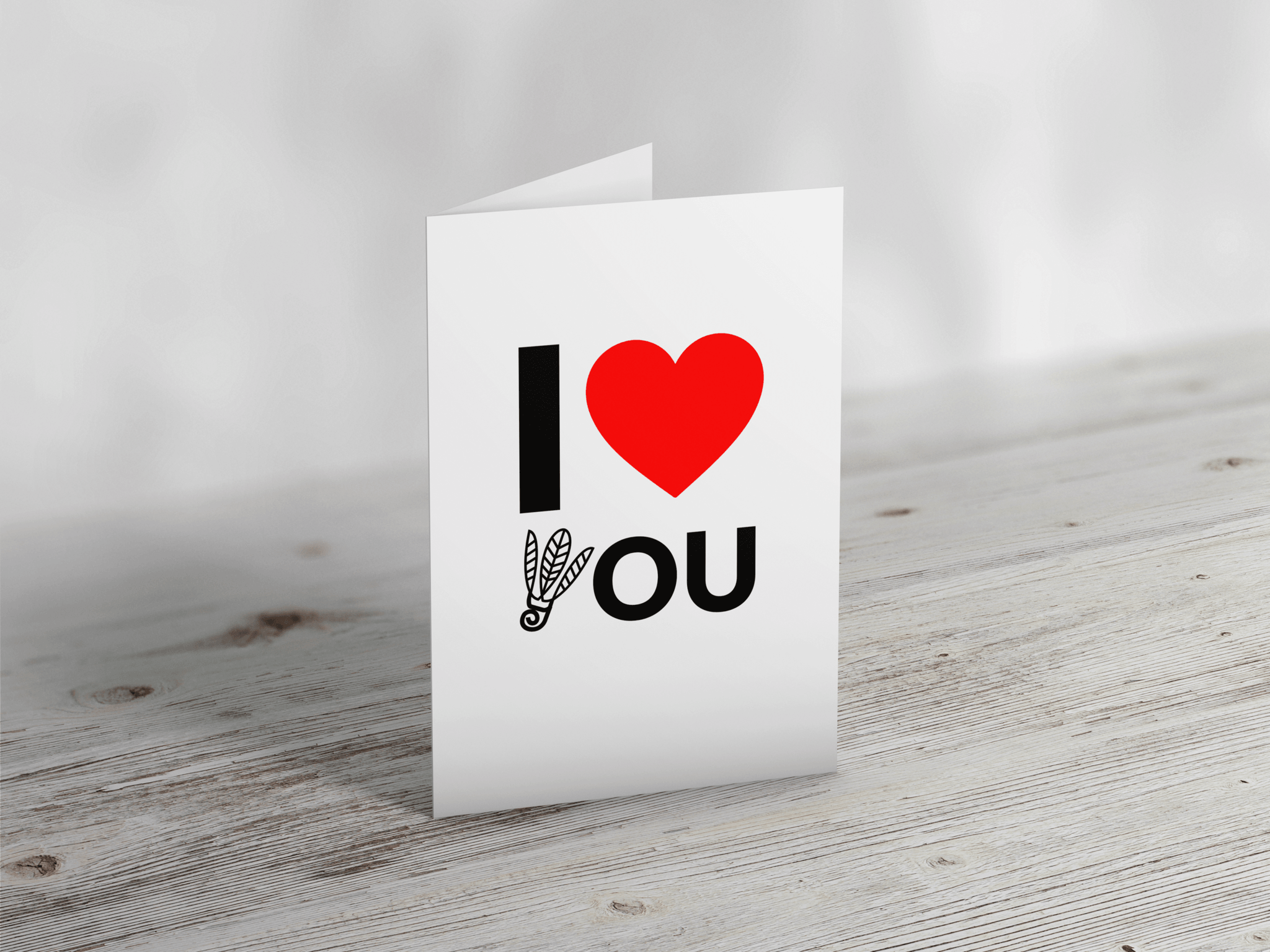 Romantic 'I Love You' Badminton Greeting Card - Perfect for Anniversaries, Valentine's Day & Special Occasions