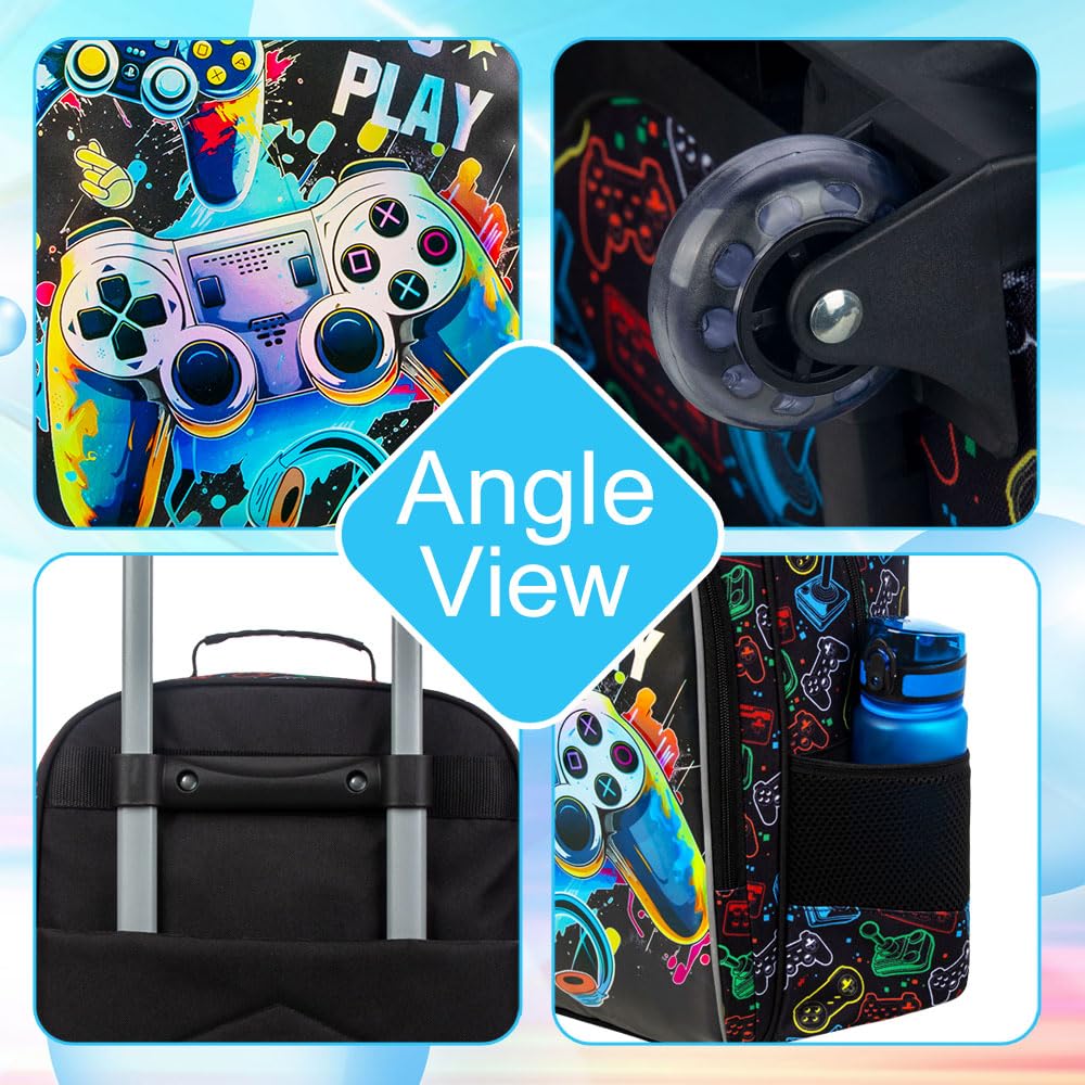 Kids Luggage for Boys & Girls - Cute Rolling Wheels Suitcase for Toddlers & Children | Travel Carry-On Suitcase for Airplane, Vacation & School Trips