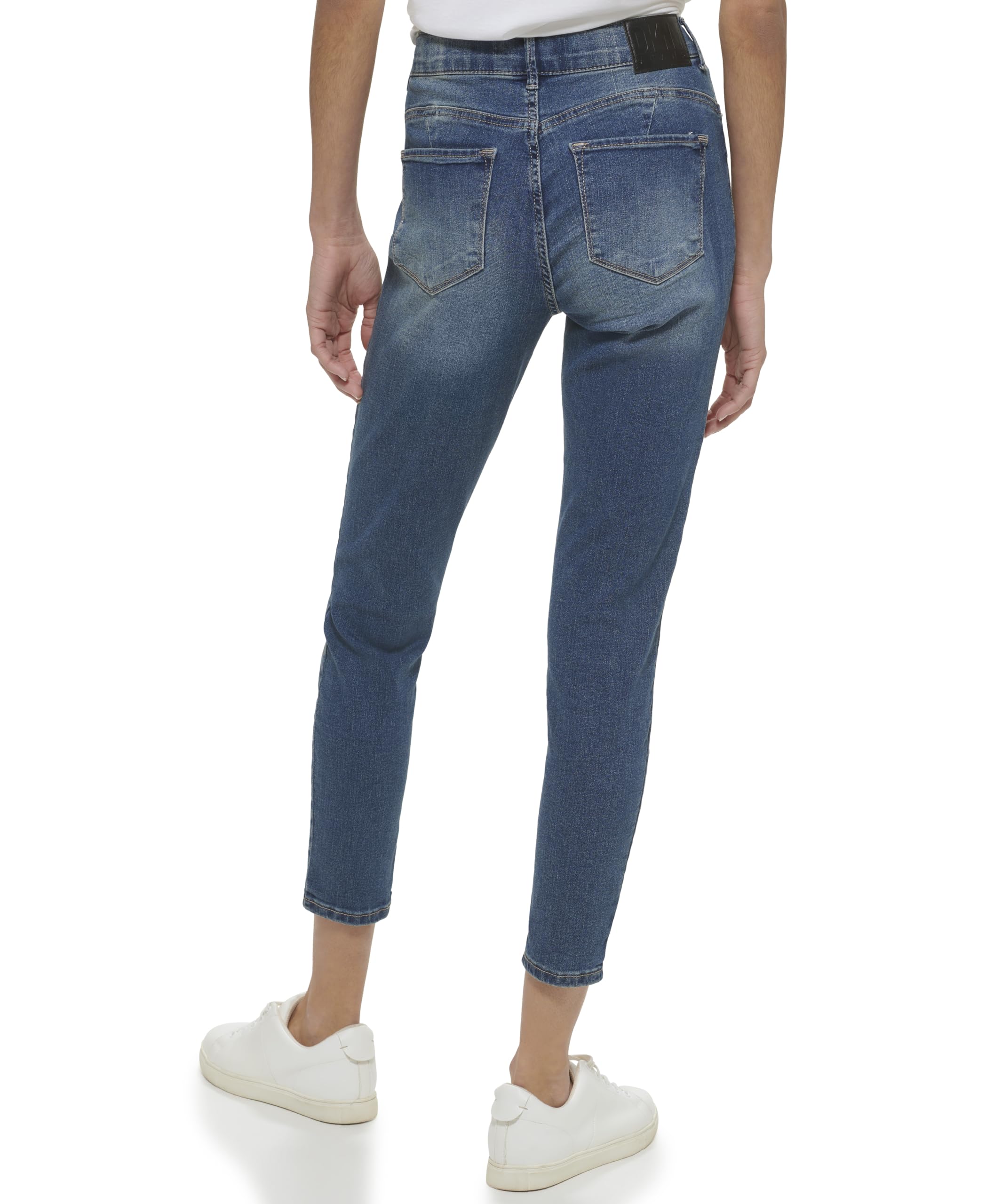 DKNY Women’s Bleecker High Waist Shaping Skinny Jeans - Slimming Stretch Denim Pants for Work, Date Night & Everyday Wear