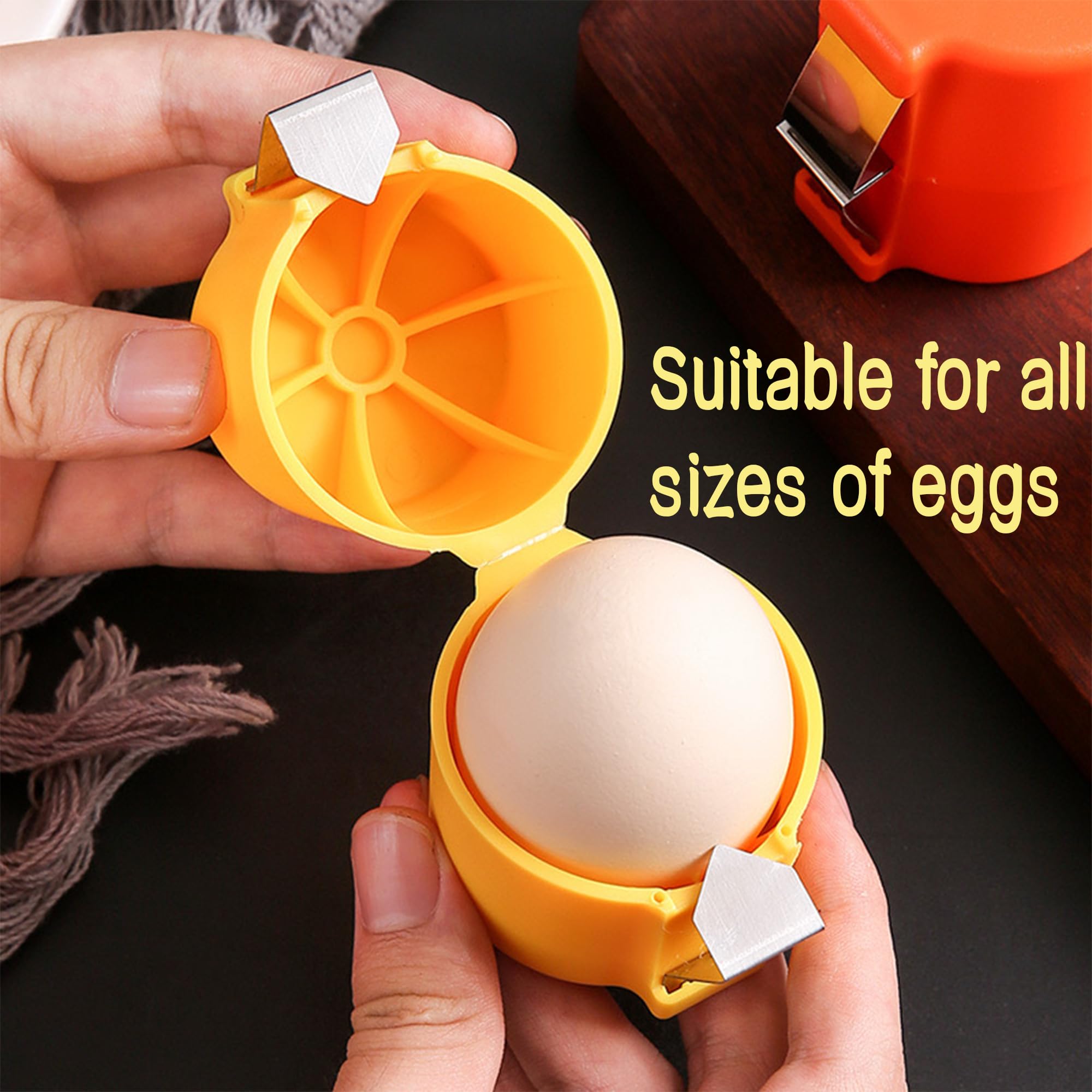 3-Piece Egg Shell Opener Set for Raw Eggs - Multi-Color Egg Cracker, Peeler & Shell Opener Tool | Perfect for Baking, Cooking & Breakfast Prep