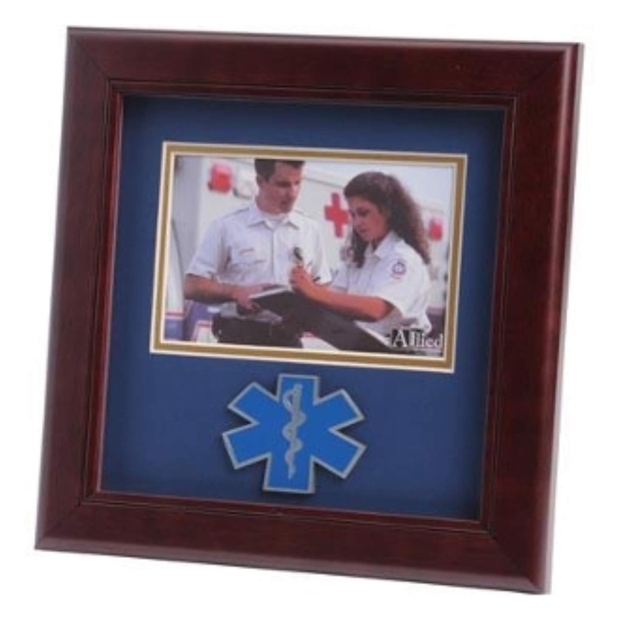 EMS Medallion Landscape Picture Frame 4x6 - Elegant Wooden Photo Frame for 4x6 Photos - Perfect for Home Decor, Wall Display & Gift Giving