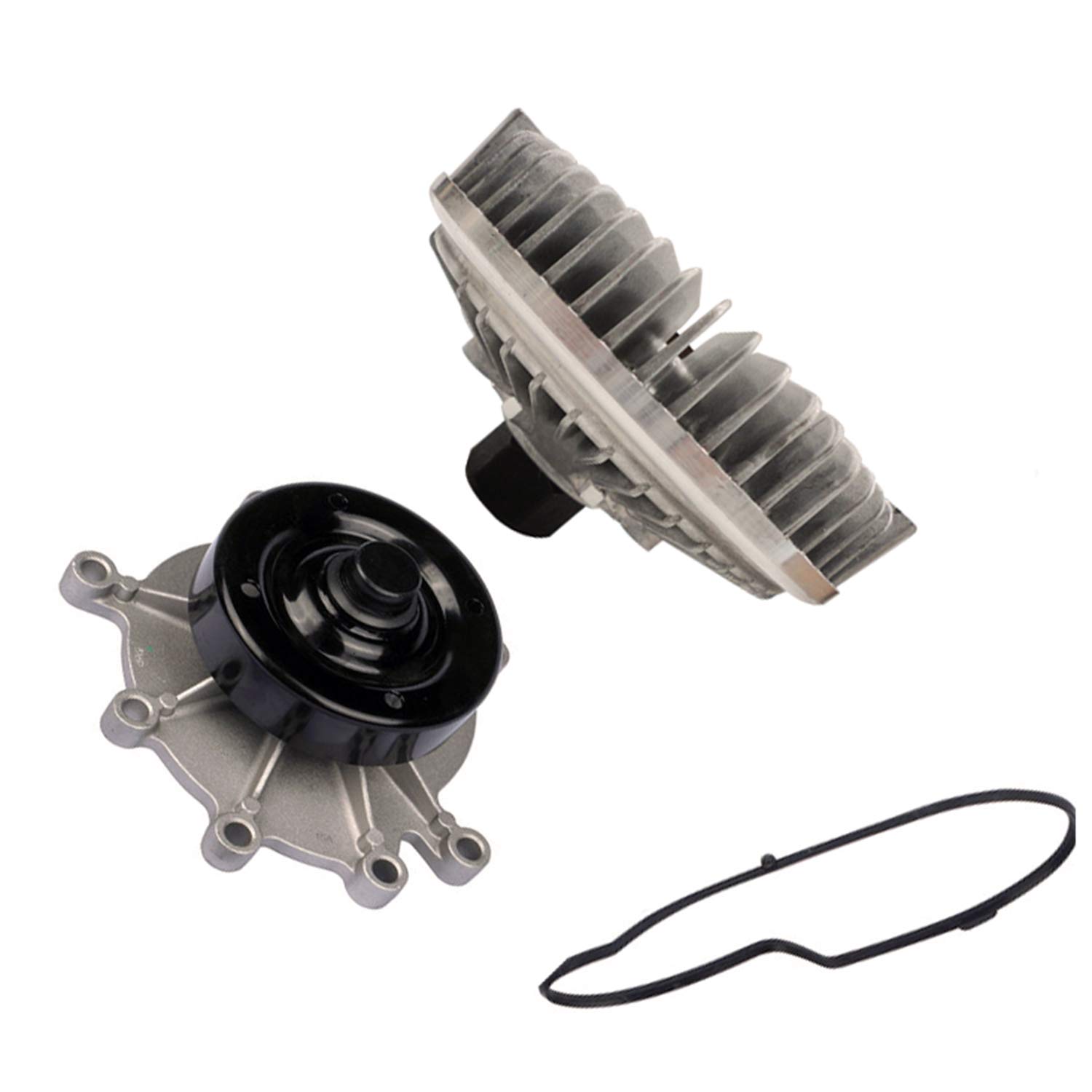 High-Performance Cooling Water Pump with Fan Clutch for 05-10 Dodge Dakota & Mitsubishi 3.7L/4.7L Engines - Direct Replacement for AW7163 & 2961 - Ideal for Engine Overheating Prevention & Off-Road Adventures