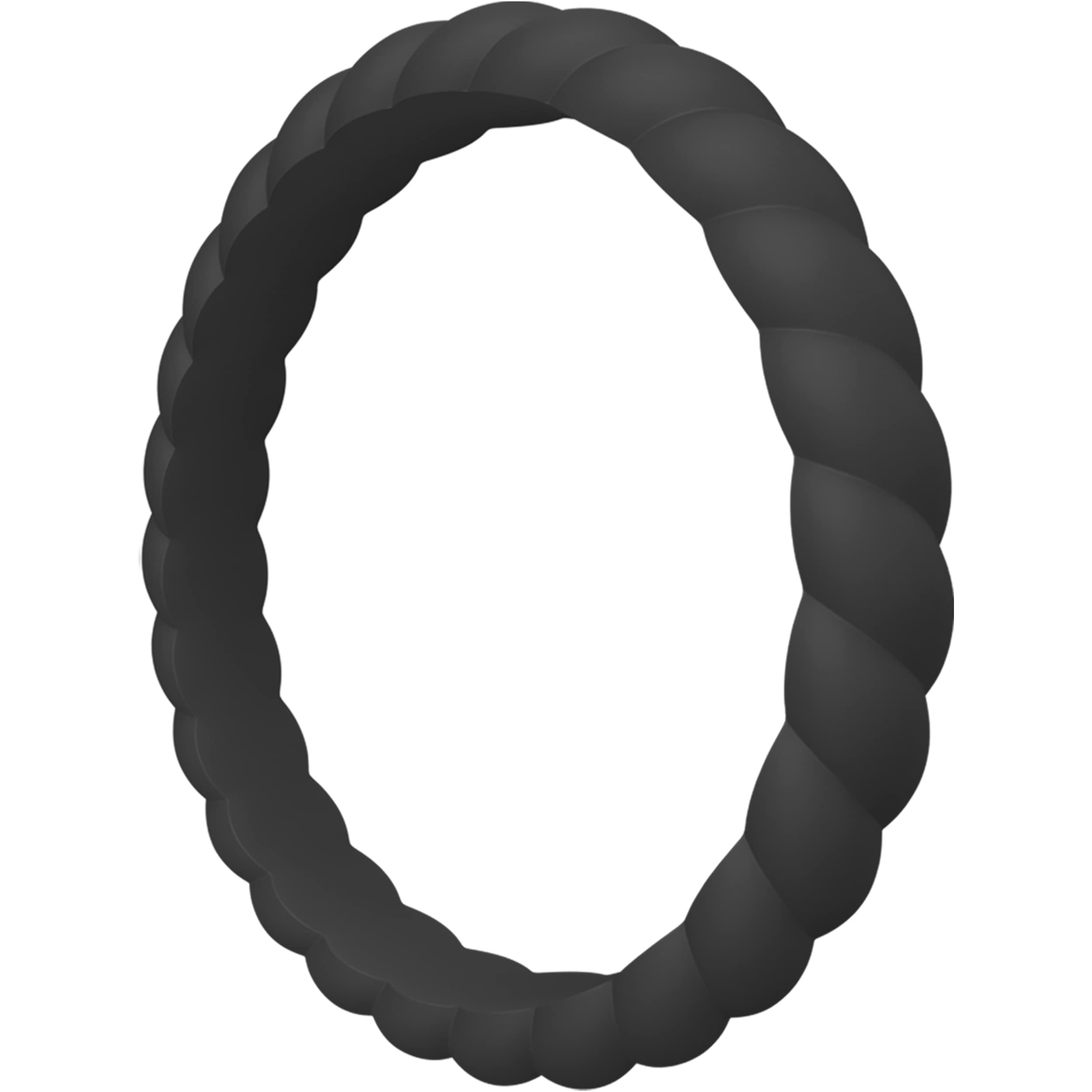 ThunderFit Thin Braided Silicone Wedding Rings for Women - Comfortable, Durable & Stylish - Perfect for Active Lifestyles, Gym, Travel & Everyday Wear