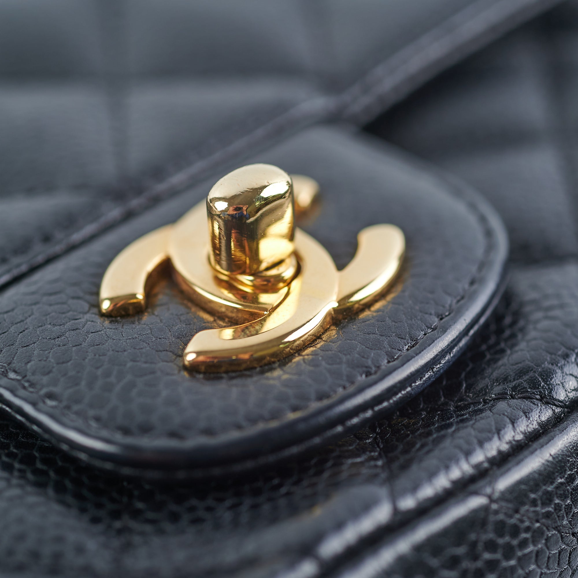 Chanel Mini Square Caviar Leather Crossbody Bag with Gold Hardware in Black - Perfect for Evening Events & Luxury Fashion Accessories