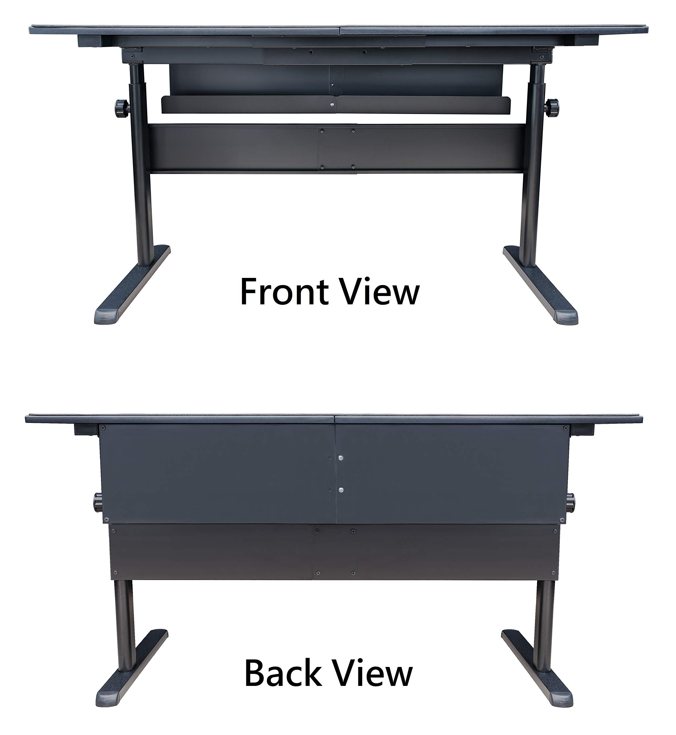 Thermaltake Level 20 GT Battlestation Gaming Desk - Adjustable Height, Scratch Resistant Surface, Full-Sized Desk Mat (Black) - Perfect for PC Gaming Setup, Streaming & Home Office Workstation