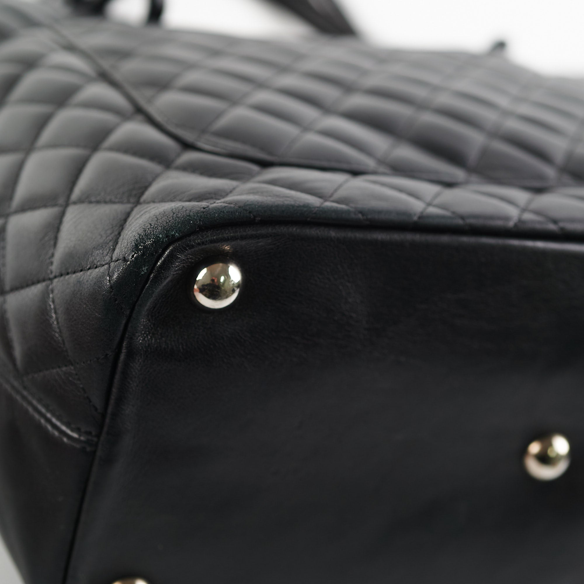 Chanel Cambon Black Lambskin Leather Tote Bag for Women - Luxury Designer Handbag for Work, Travel & Everyday Use