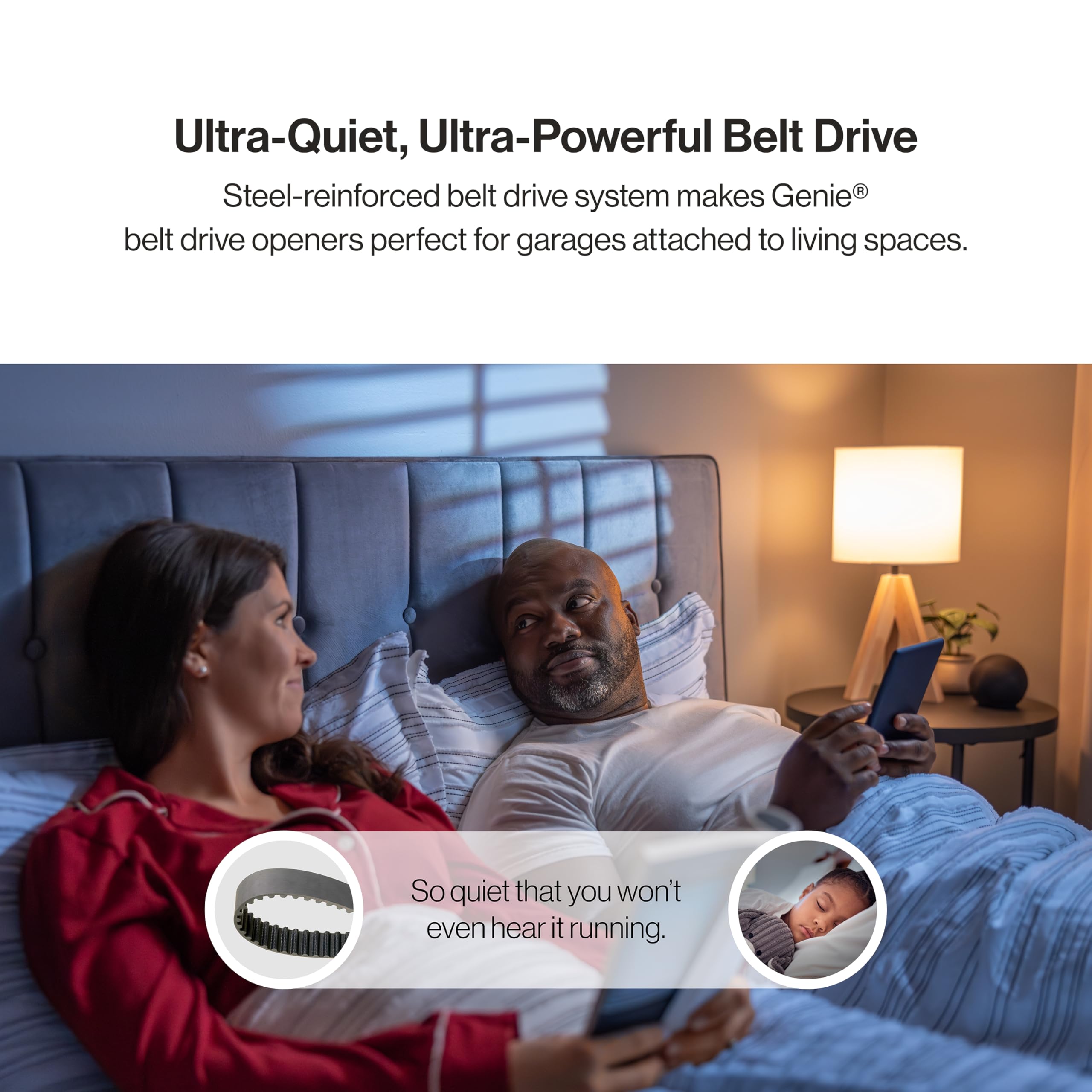 Genie StealthDrive 7155 Smart Garage Door Opener with Belt Drive & Smartphone Control - Quiet, Reliable & Secure - Perfect for Smart Homes & Family Safety