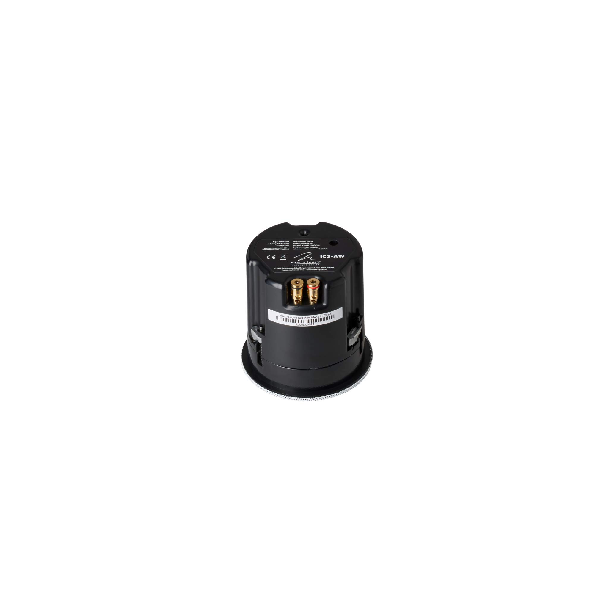 MartinLogan IC3-AW Weatherproof In-Ceiling Speaker - High Performance All-Weather Audio for Outdoor & Indoor Use - Perfect for Patio, Pool Area, and Home Theater Installation (Single Speaker)