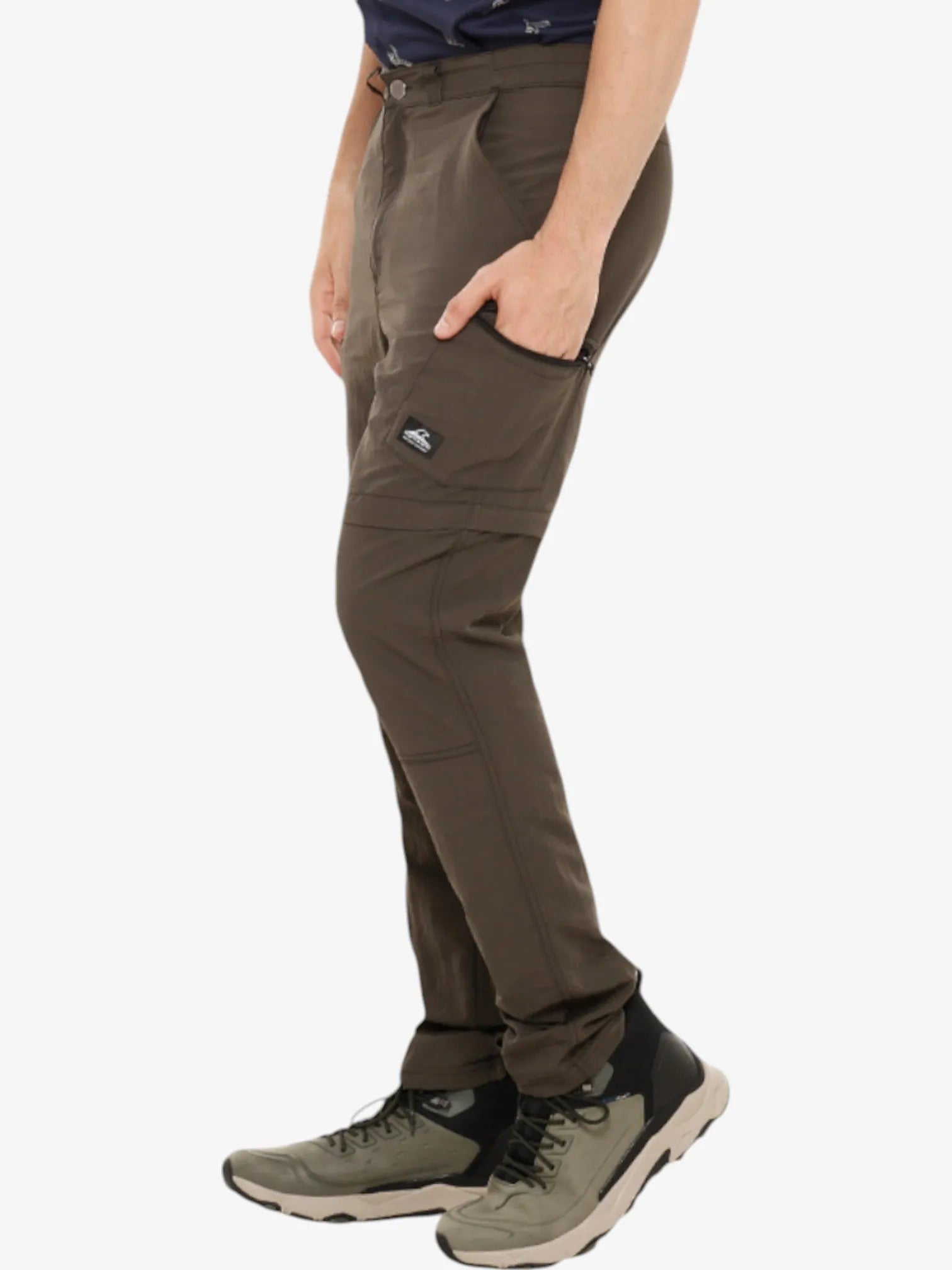 Sherpa Mountain Pants with Detachable Zipper - Military Green Trekking Hiking Outdoor Adventure Gear for Men & Women