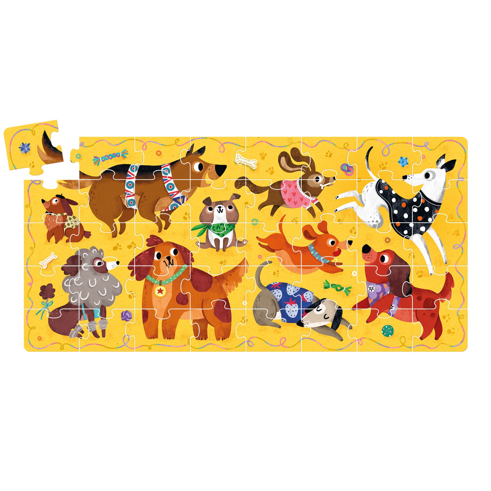 Banana Panda Playful Pups 40-Piece Floor Puzzle for Kids - Fun Educational Toy for Toddlers & Preschoolers - Perfect for Playrooms, Daycares & Family Game Nights