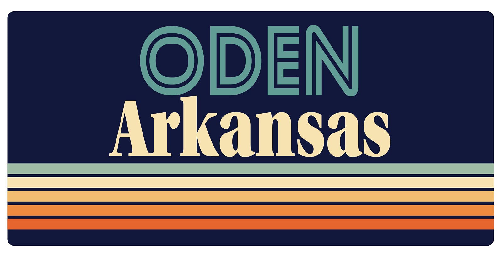 Vintage Oden Arkansas 5 x 2.5 Inch Refrigerator Magnet - Retro Style Decorative Fridge Magnet for Home, Office & Dorm Room Decor
