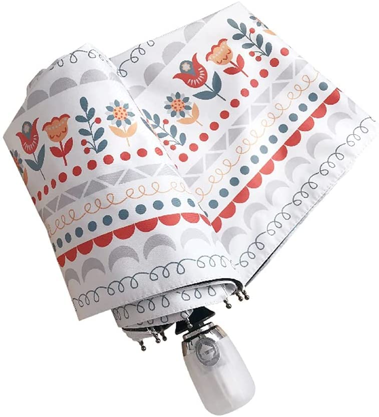 Compact Travel Umbrella - Lightweight Folding Sun & Rain Umbrella with UV Protection, Windproof Design for Women & Students | Perfect for Commuting, Beach Trips & Outdoor Activities