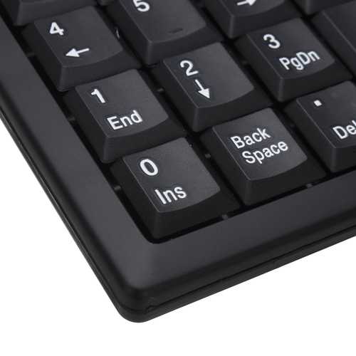Black PS/2 Numeric Keypad - Compact Number Pad for Data Entry, Accounting & Gaming - USB Mini Keyboard for PC, Laptop & Desktop Computers