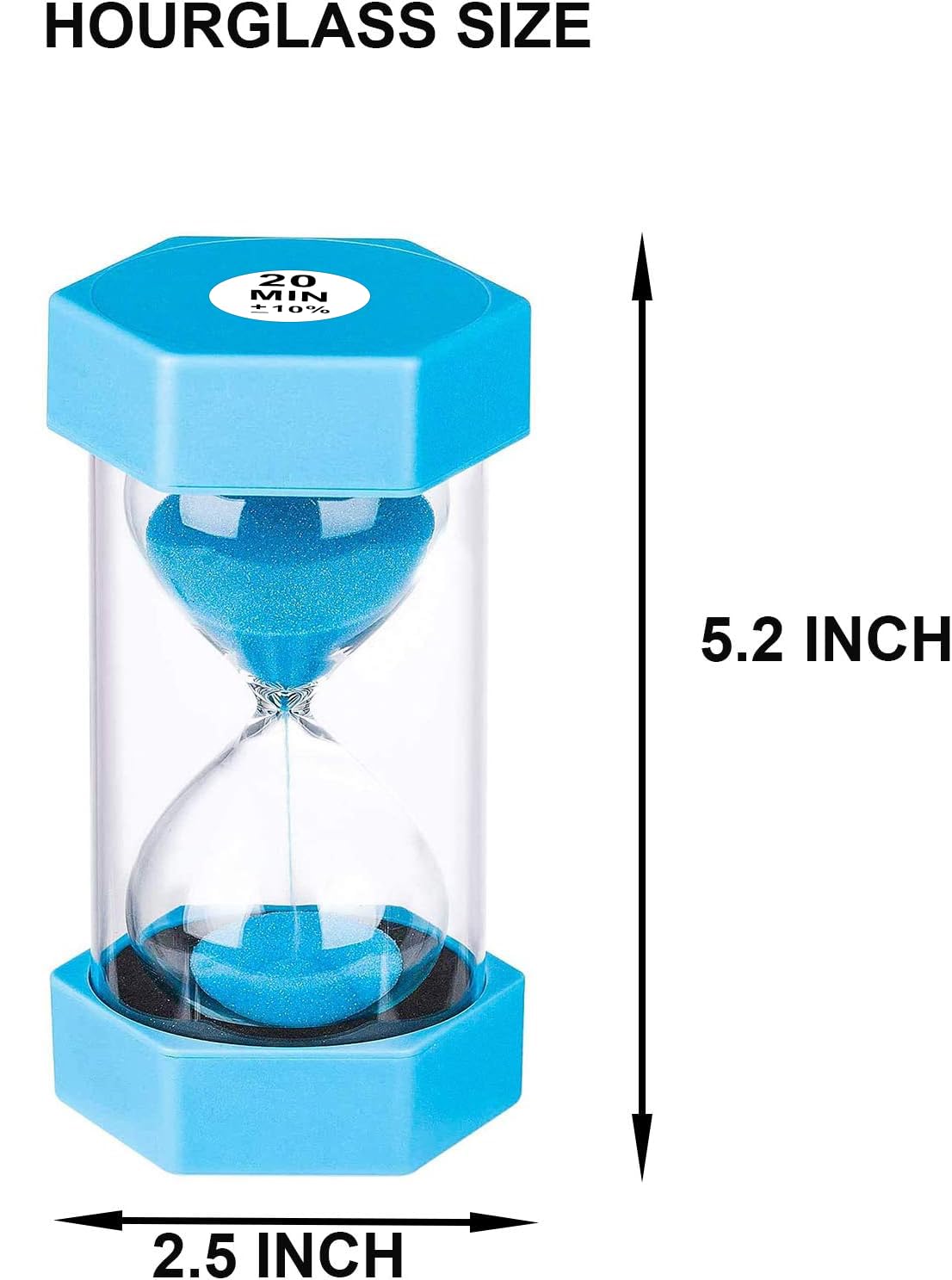 20 Minute Sand Timer Hourglass - Unbreakable Plastic Pink Sand Clock for Kids, Games, Classroom, Kitchen & Home Decor | Perfect for Time Management, Board Games, Cooking, and Learning Activities