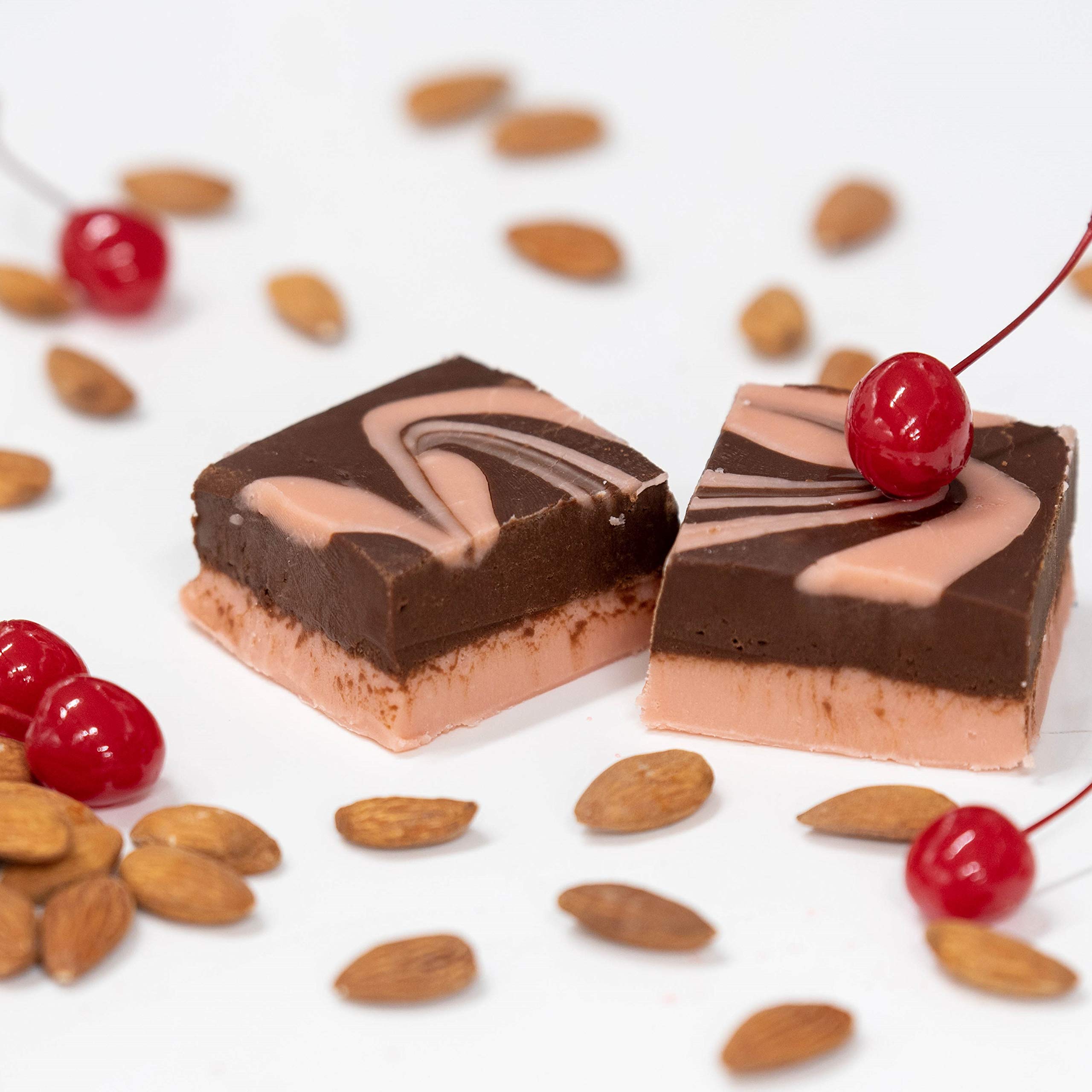 Premium Amaretto Chocolate Fudge - Handcrafted Artisan Candy with Real Butter - Gourmet Half Pound Gift Box - Perfect for Holidays, Parties & Sweet Treats