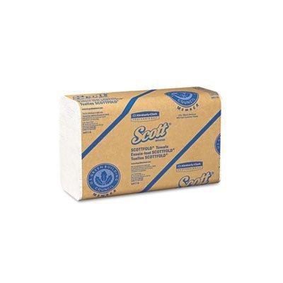 Kimberly-Clark Professional KIM01960 SCOTT SCOTTFOLD Paper Towels, White, 8.1' x 12.4', 175 Towels per Pack (25 Packs per Carton) - Bulk Commercial Kitchen, Restaurant & Office Cleaning Supplies