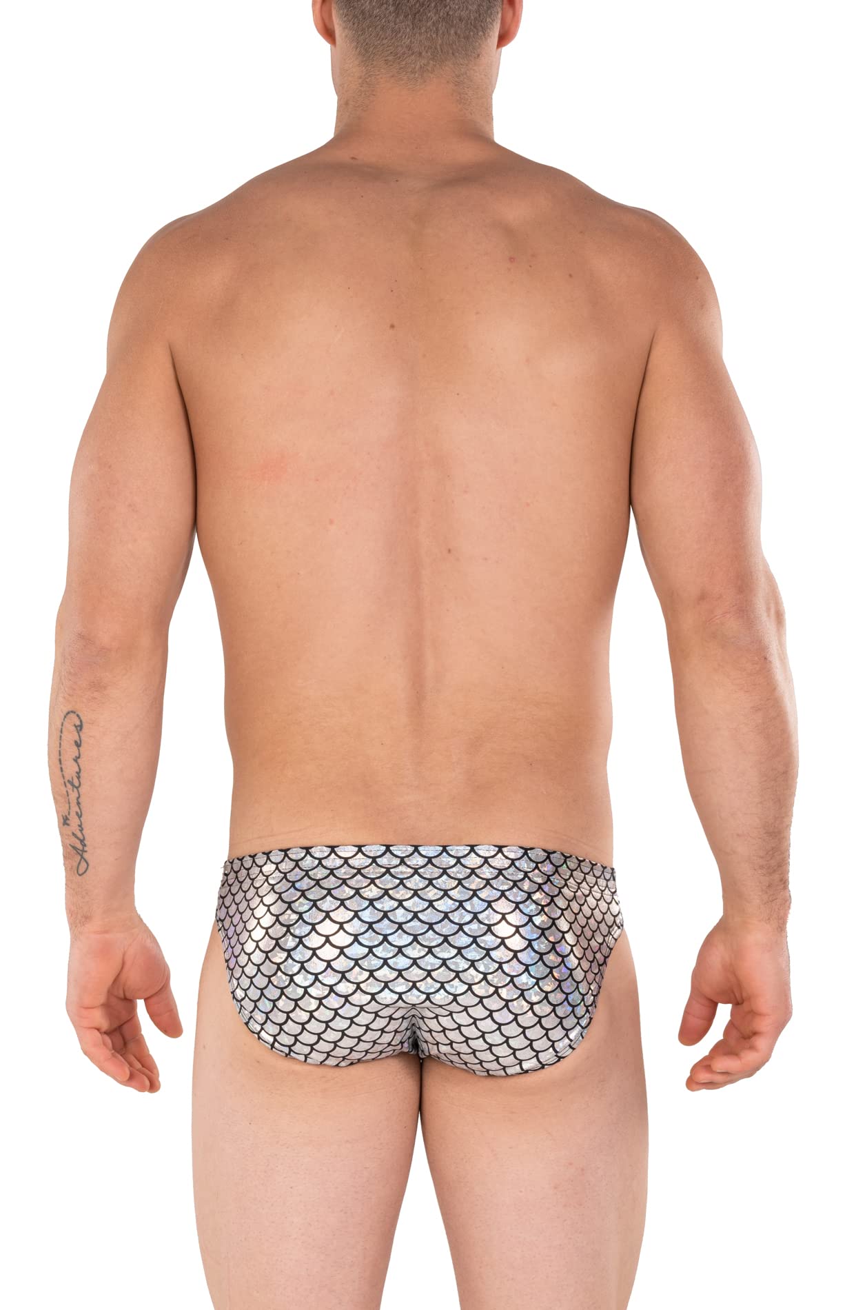 Gary Majdell Sport Men's Print Contour Pouch Bikini Swimsuit - Quick Dry Swimwear for Beach, Pool & Water Sports | Comfortable & Stylish Swim Trunks