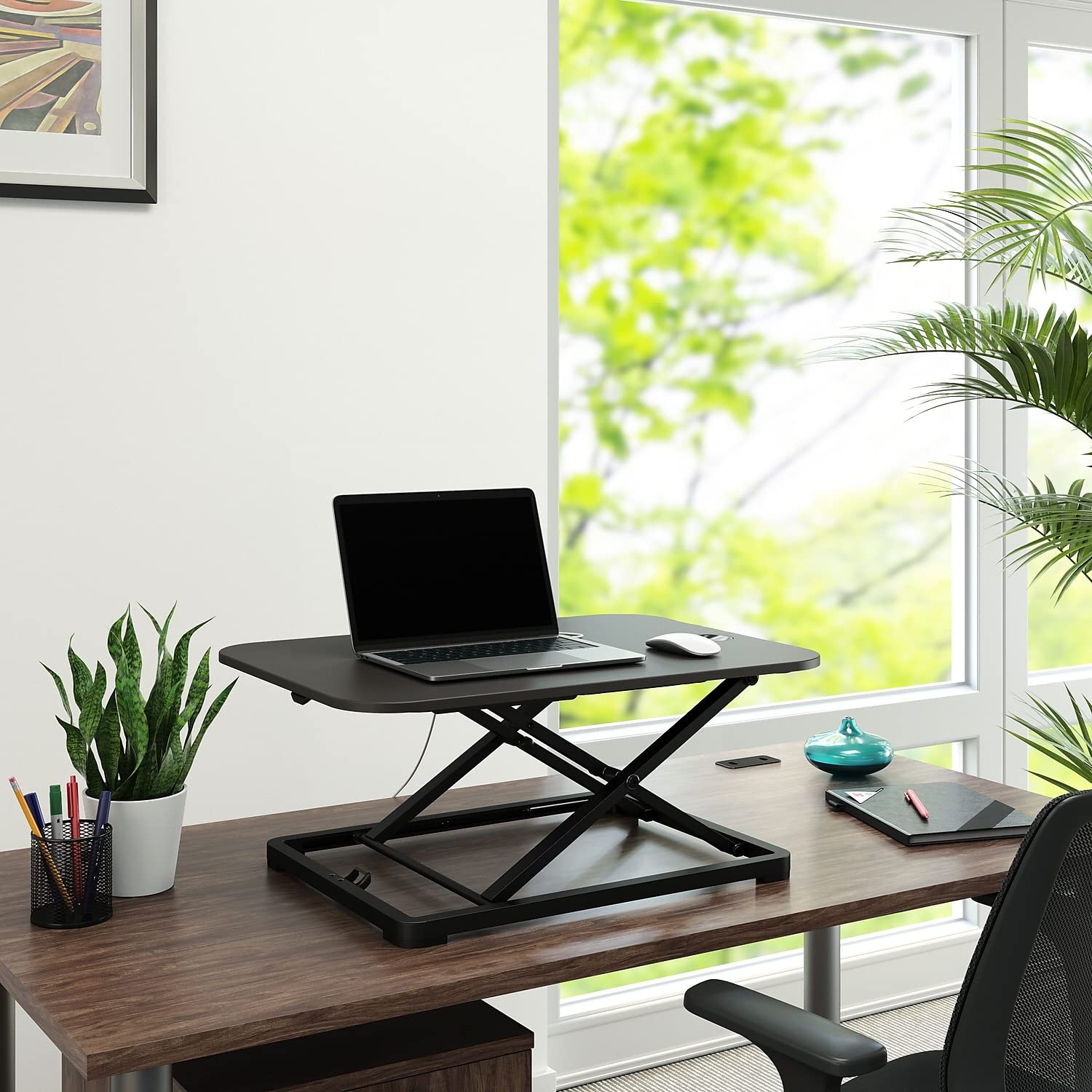 STAPLES 27W Portable Laptop Stand Riser with Adjustable Height, Ergonomic Design for Home & Office - Black (45516) | Perfect for Work, Study & Gaming to Improve Posture & Reduce Neck Strain
