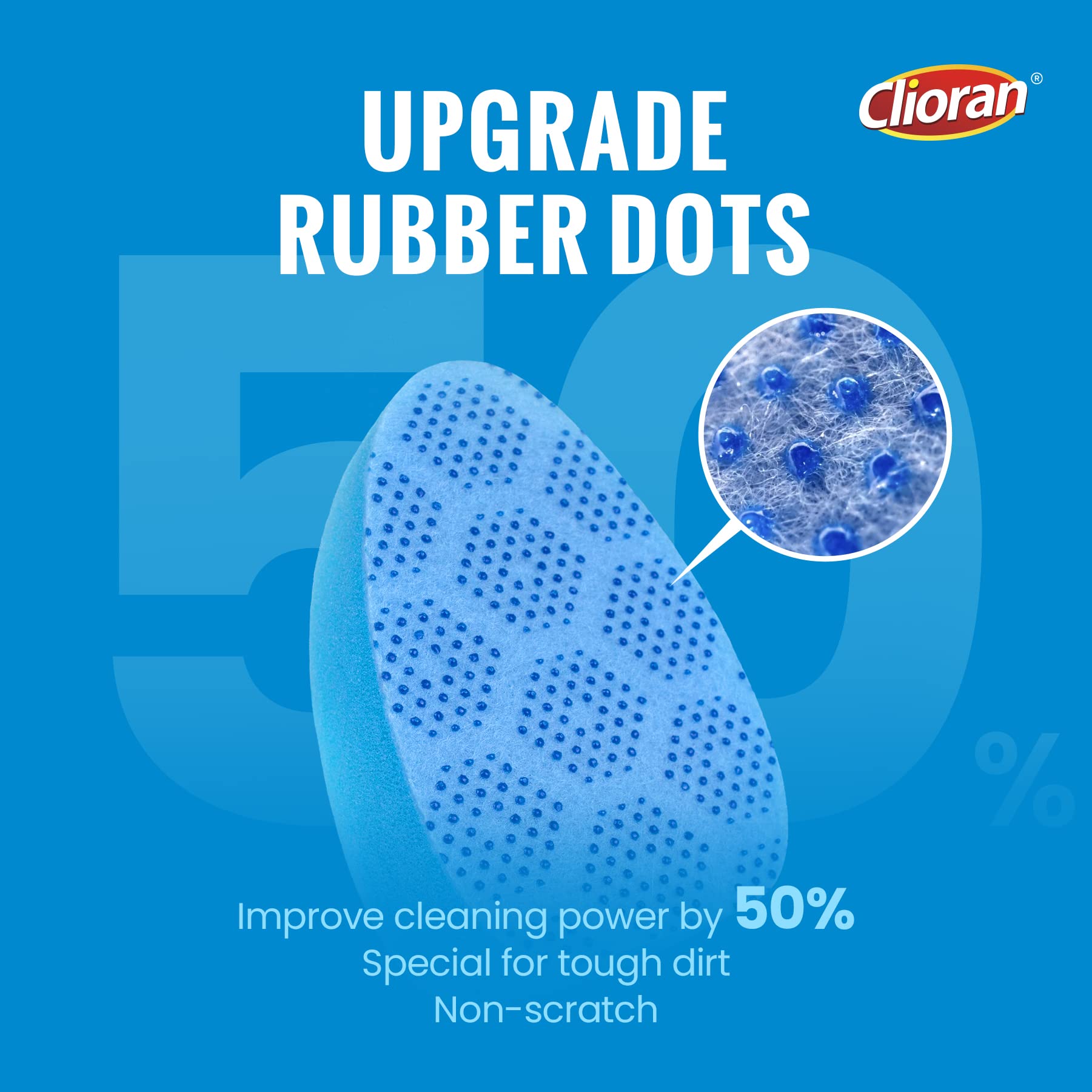 Scrub Dots Dishwand Refill Sponge Heads - 6 Pack Non-Scratch Dish Brush Replacement Heads with Soap Dispenser | Heavy Duty Dishwashing Pads for Kitchen Sink Cleaning | Perfect for Pots, Pans & Hard-to-Clean Dishes