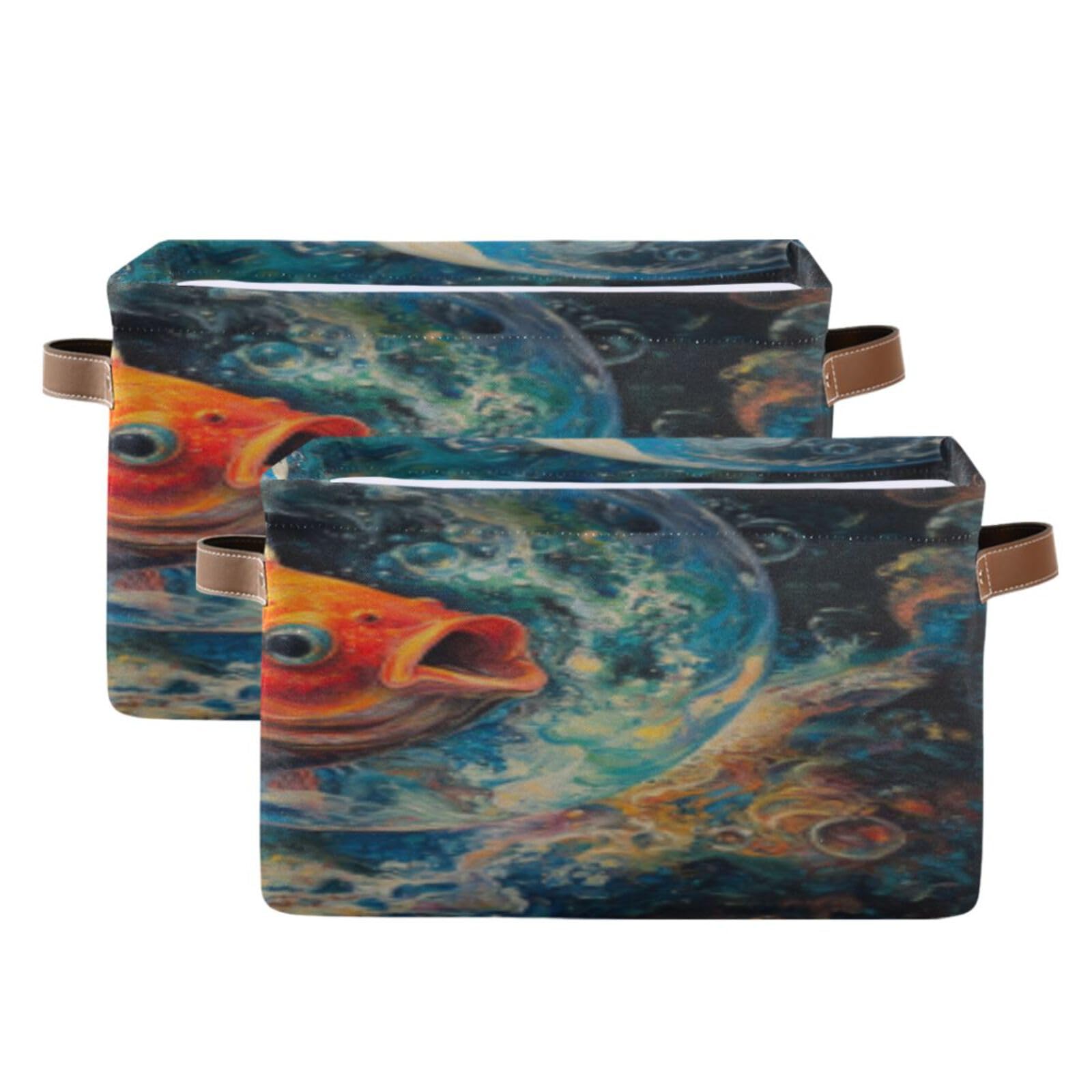 Large Fabric Storage Bins with Handles - Collapsible Organizer for Clothes, Toys & Home