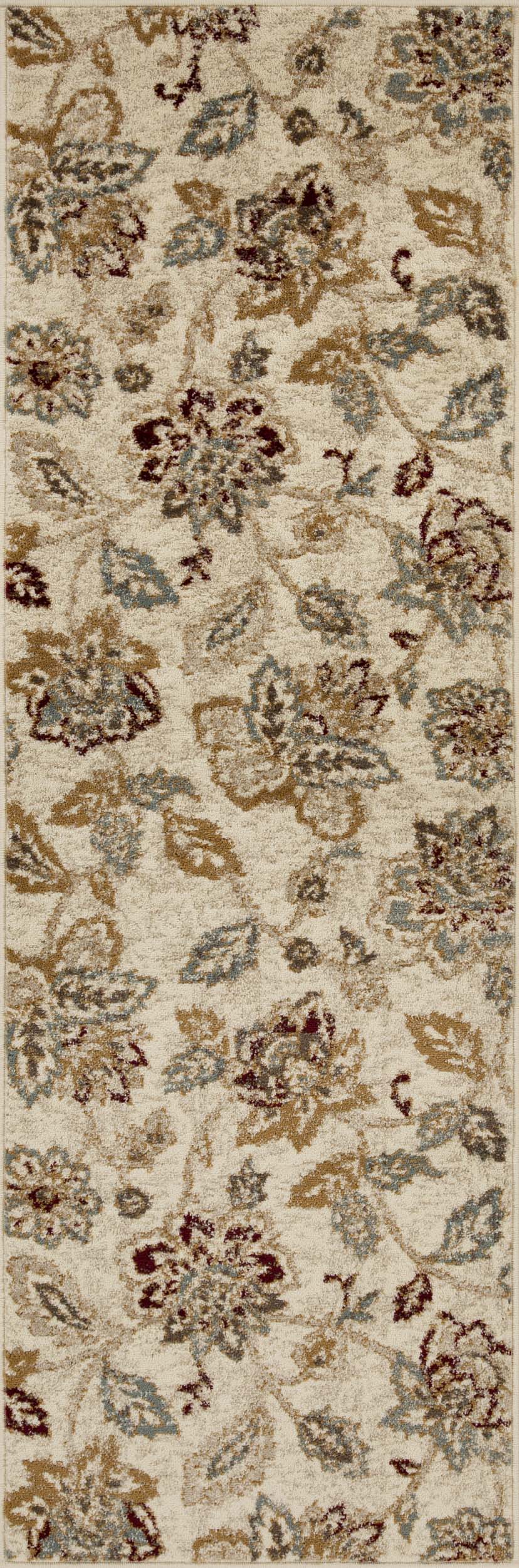 Jacobean Floral Modern Farmhouse Indoor Area Rugs & Runner Rugs - Soft Non-Slip Living Room Bedroom Decor for Cozy Home