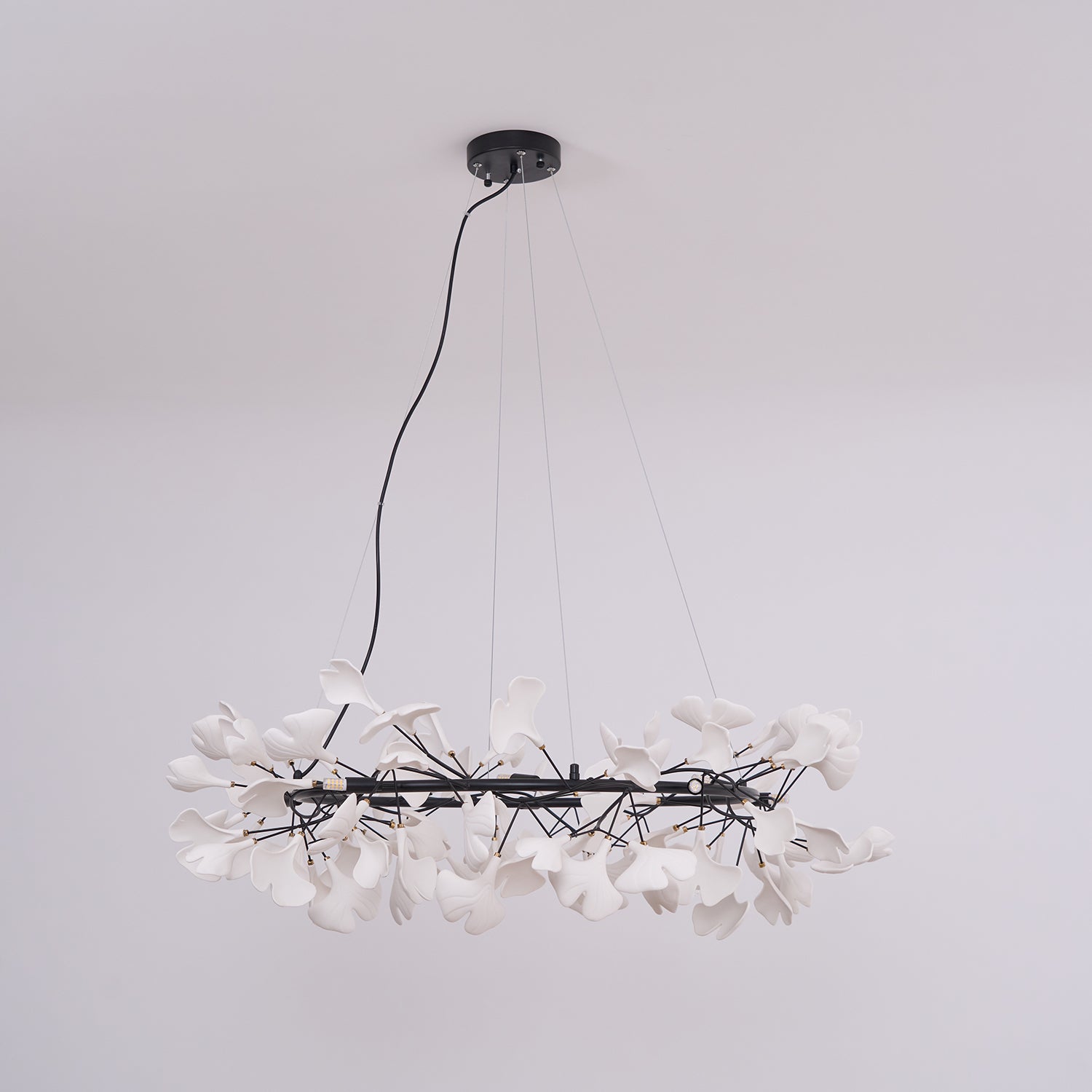 Elegant Ginkgo Leaf Chandelier - Modern Gold Ceiling Light Fixture for Dining Room, Living Room & Bedroom - Perfect for Home Decor, Wedding & Restaurant Lighting
