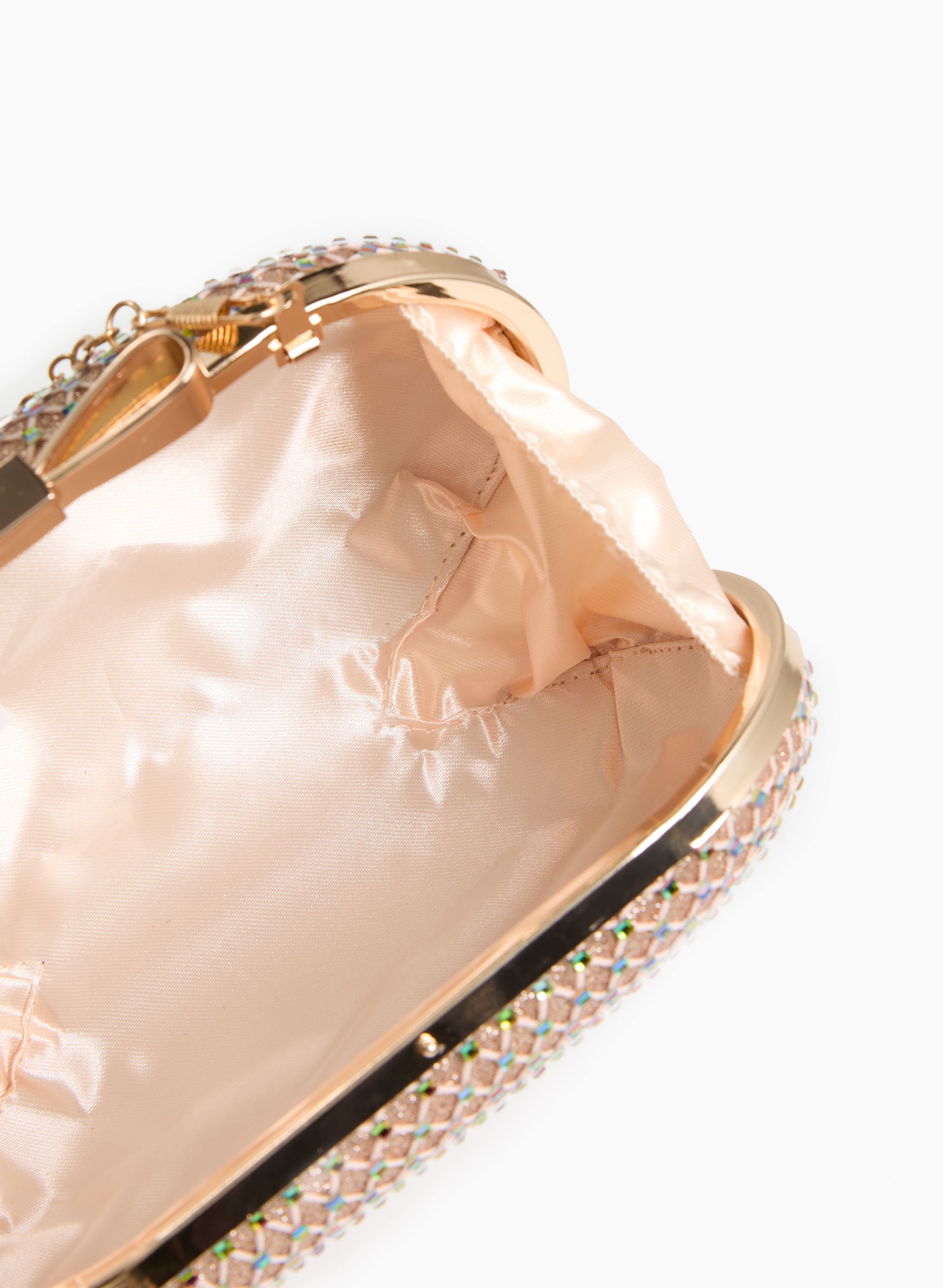 Elegant Beaded Mesh Oval Clutch Purse - Women's Evening Bag for Parties, Weddings & Special Occasions