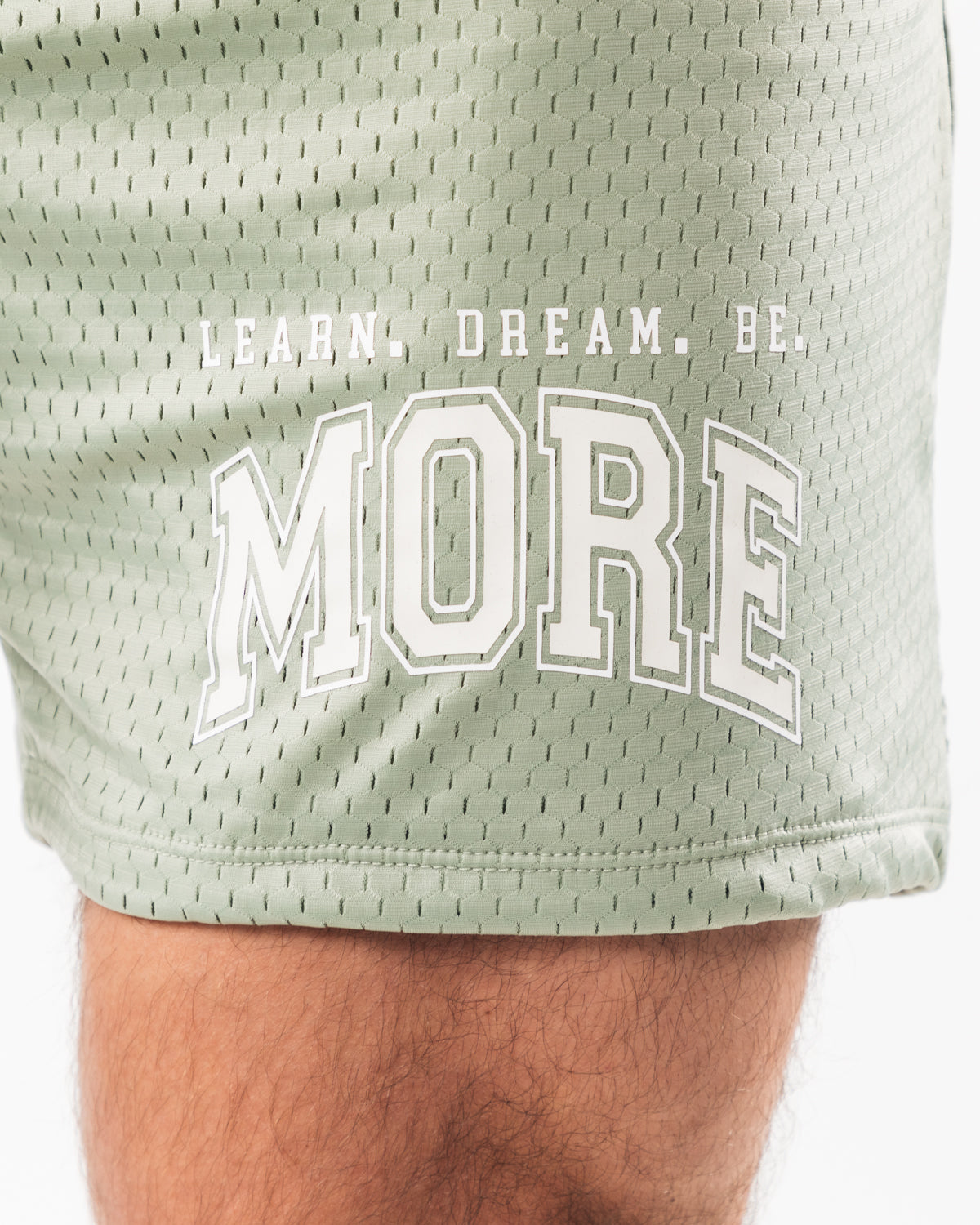 LDB More Mesh Short 6 - Breathable Athletic Running Shorts for Men, Sage Green - Perfect for Gym Workouts, Jogging & Outdoor Sports