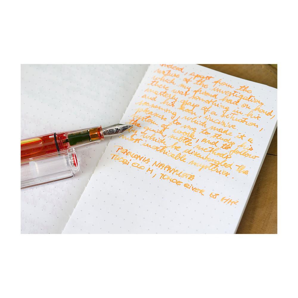Pennonia 60ml Ink Bottle - Napnyugta Fluorescent Sunset Orange Fountain Pen Ink for Calligraphy, Art & Journaling - Vibrant Shading & Sheen