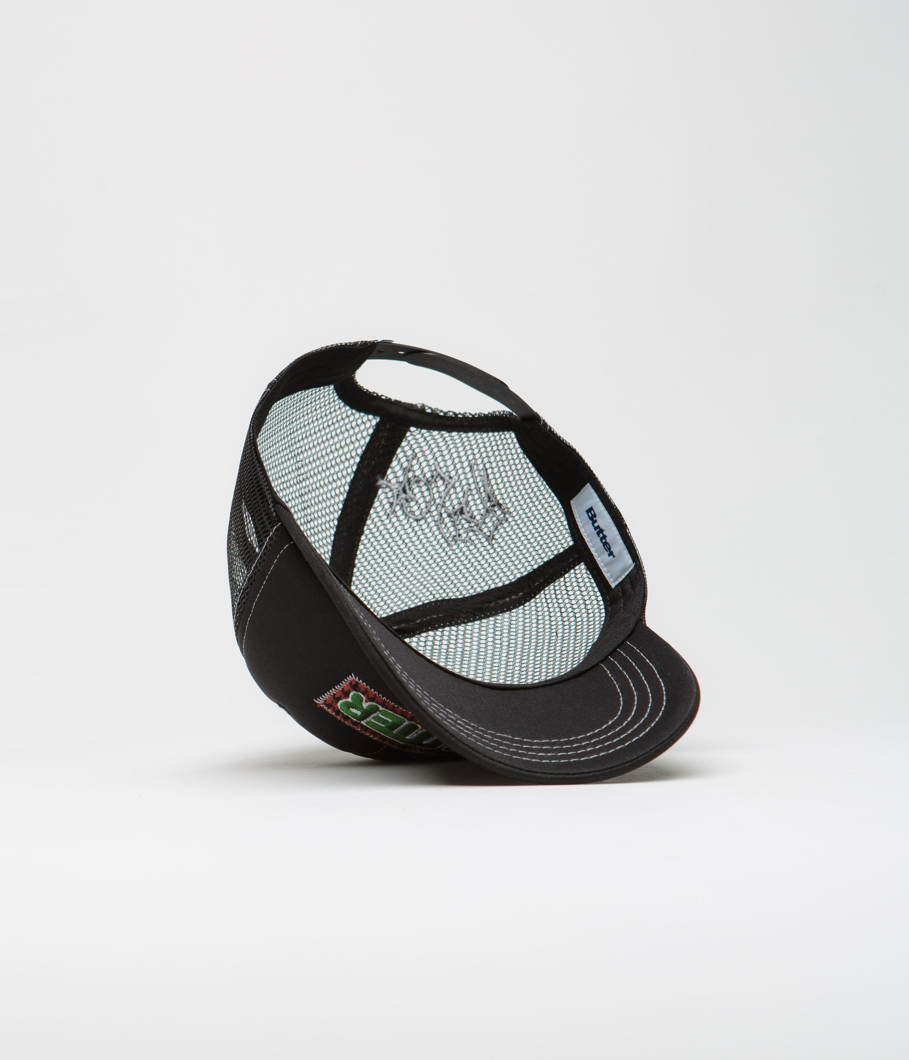Butter Goods Dougie Trucker Cap - Black | Adjustable Snapback Hat for Men & Women | Perfect for Outdoor Activities, Sports, and Casual Wear