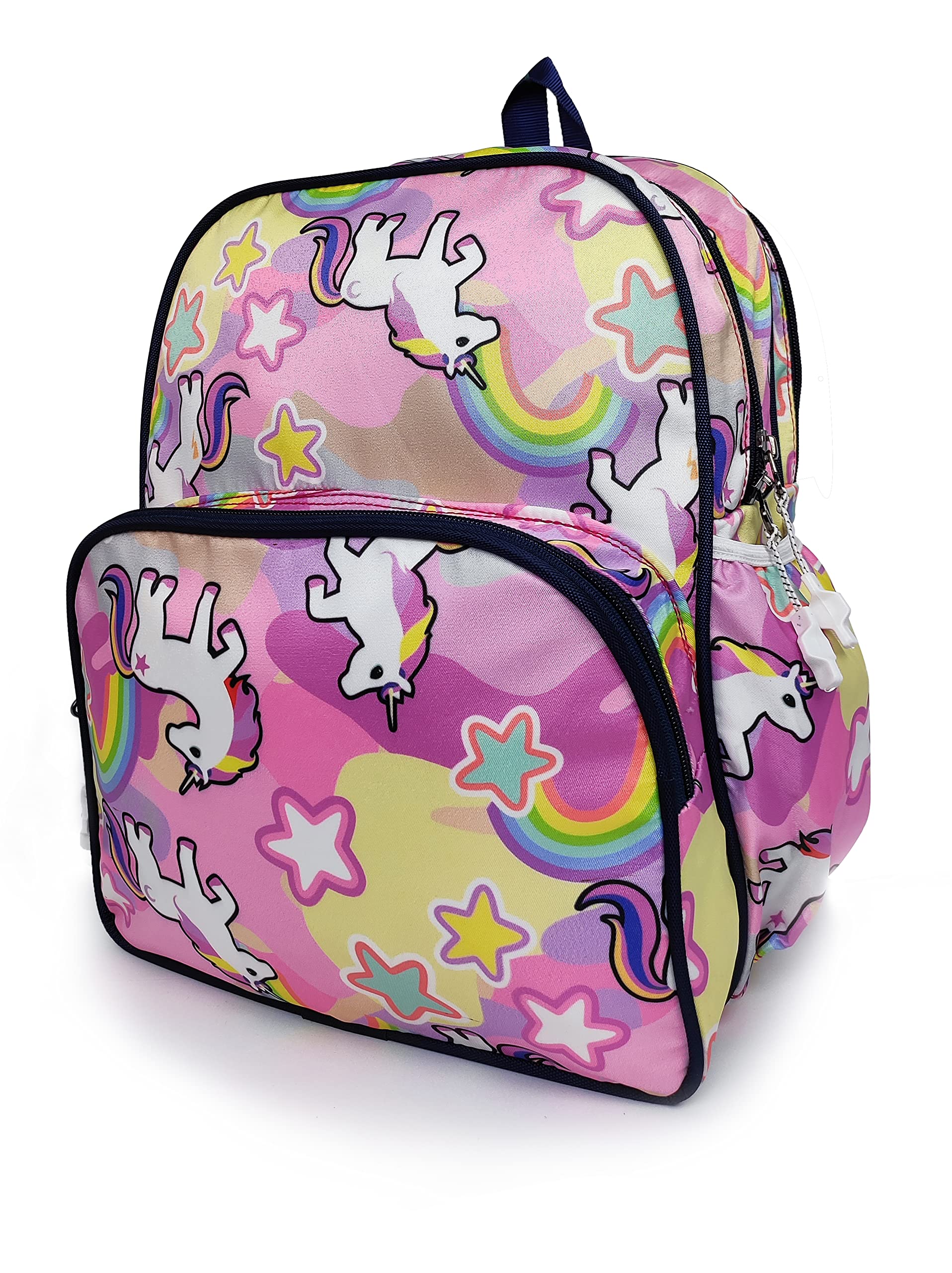 Stylish Unicorn School Backpack for Kids - Durable Polyester Backpack with Adjustable Straps, Pink (Pack of 1) - Perfect for School, Travel, and Daily Use