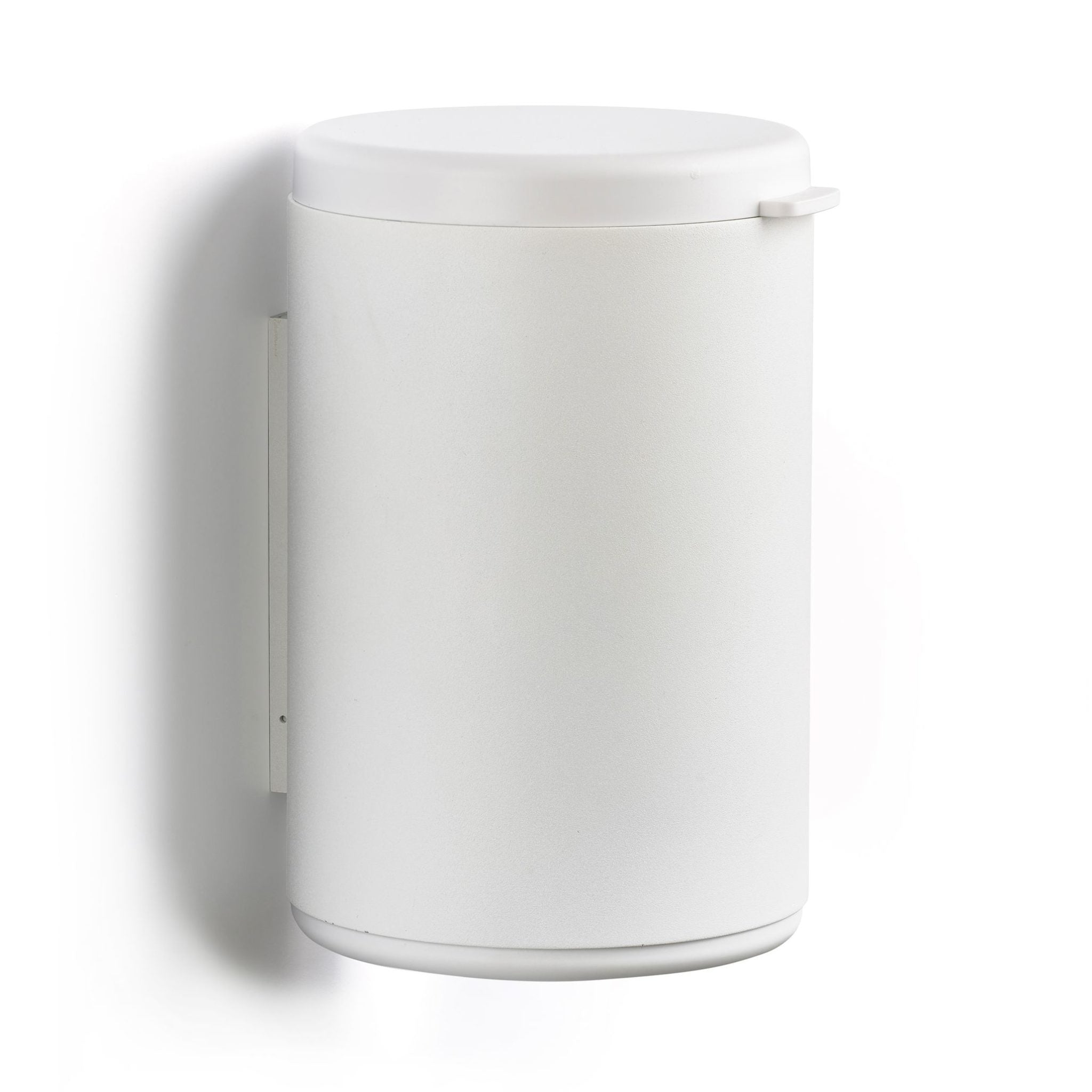 ZONE DENMARK 3.3L Wall Mounted Toilet Bin | Small Bathroom Trash Can with Lid | D19cm White Waste Basket for Bathroom, Toilet, Office & RV