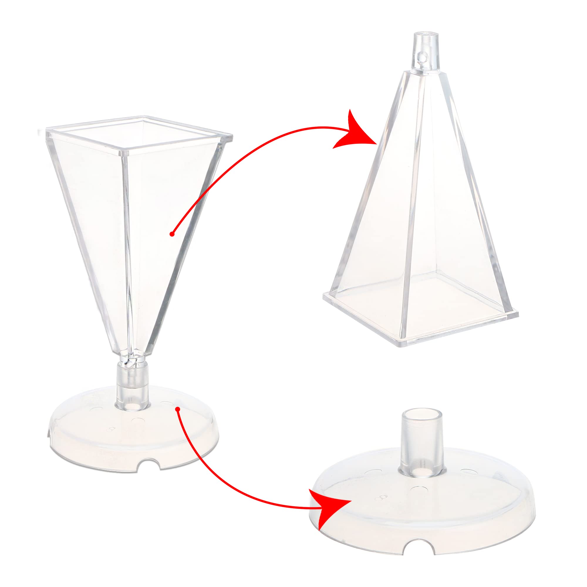 4PCS DIY Candle Making Molds Set - Pyramid, Cone, 5-Sided & 6-Sided Geometric Shapes for Handmade Soy Wax Candles | Perfect for Home Decor, Wedding Centerpieces & Relaxing Aromatherapy