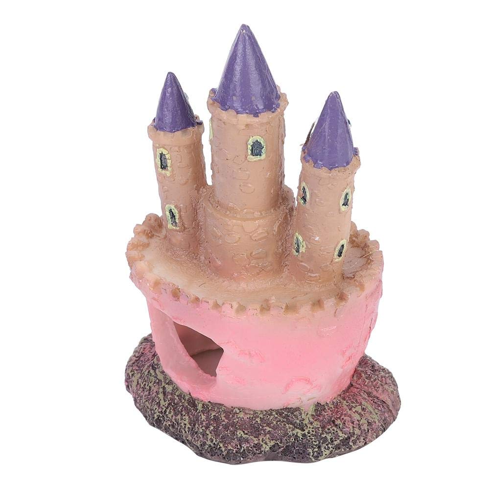 Resin Cartoon Castle Aquarium Decor - Fish Tank Accessories for Tropical Fish, Reptiles & Aquatic Pets | Underwater Landscape Decoration for Home & Office Aquariums