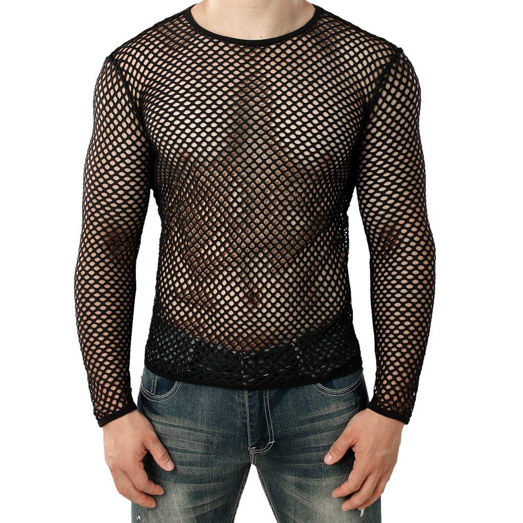 Men's Mesh Muscle Pullover Shirt - Breathable Short Sleeve Casual Top for Summer | Gym, Workout & Streetwear Fashion | 19 Inch Neck