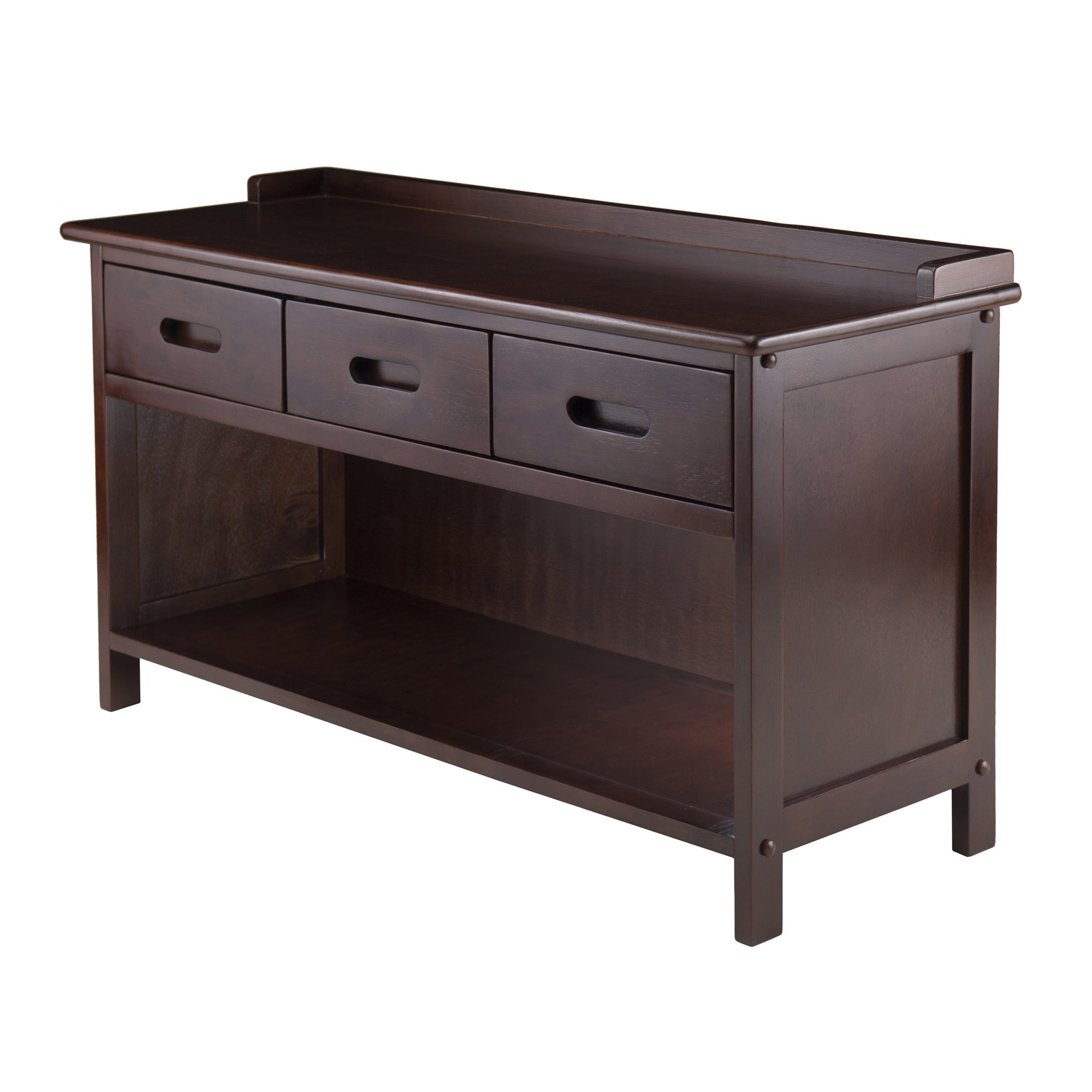 Winsome Adriana 3-Tier Chocolate Basket Bench, Walnut Finish - Perfect for Entryway, Living Room, or Bedroom Storage & Decor