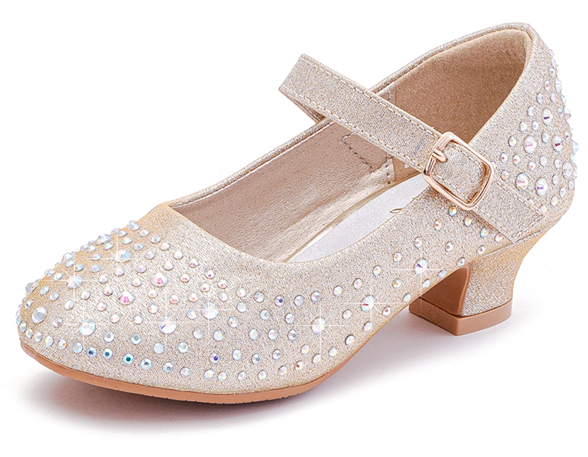 Walofou Flower Girls Dress Shoes for Wedding Party - Mary Jane Princess Heels & Flats for Toddler & Kid - Perfect for Bridal Showers, First Communion & Special Occasions