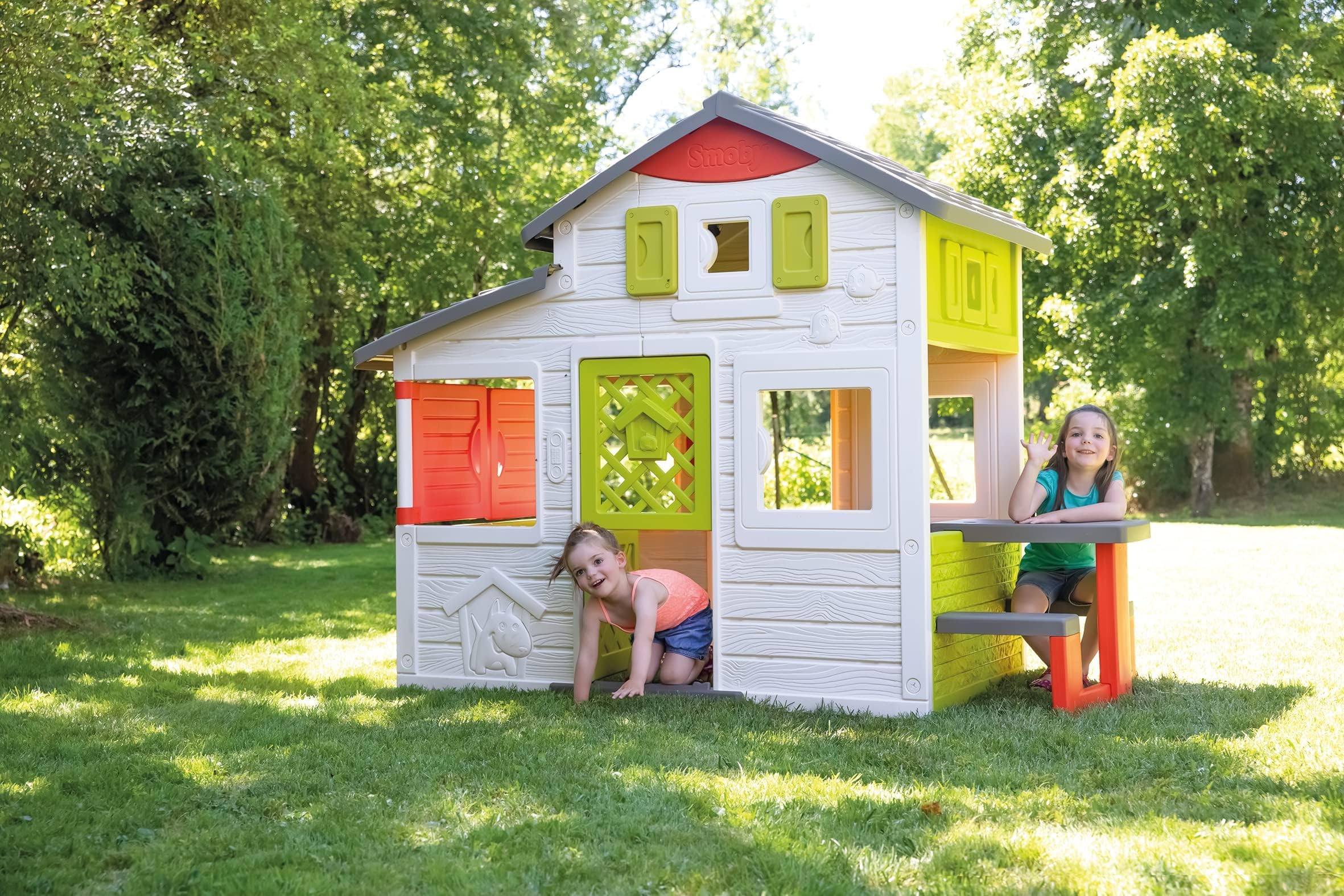 Smoby Neo Friends Dollhouse with Kitchen - Interactive Playhouse for Kids, Pretend Play & Role-Playing Games | Perfect for Indoor & Outdoor Playtime